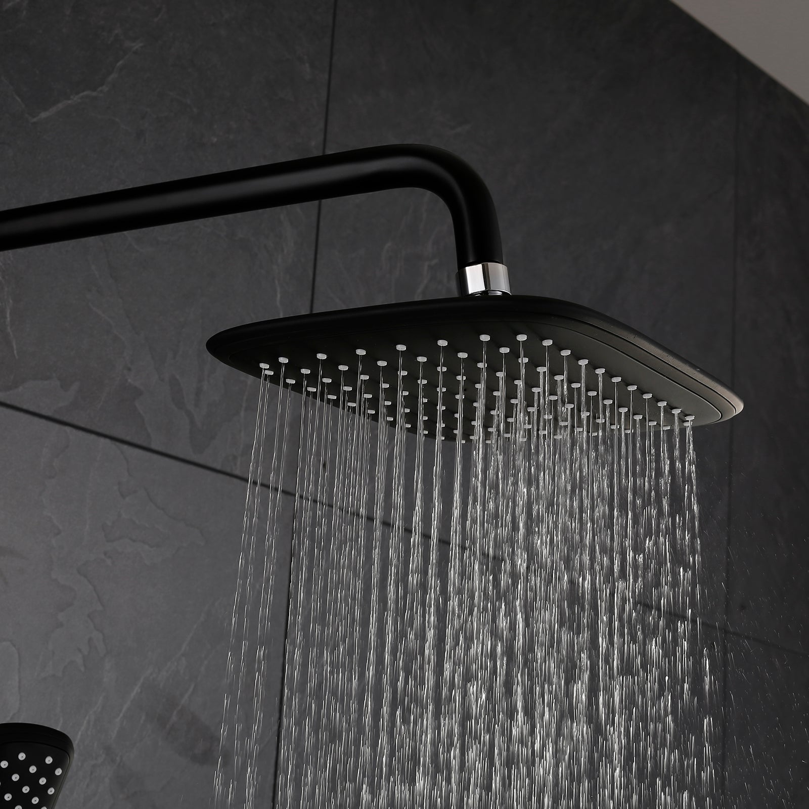 10 inch 3-Function Thermostatic Exposed Shower System in Matte Black
