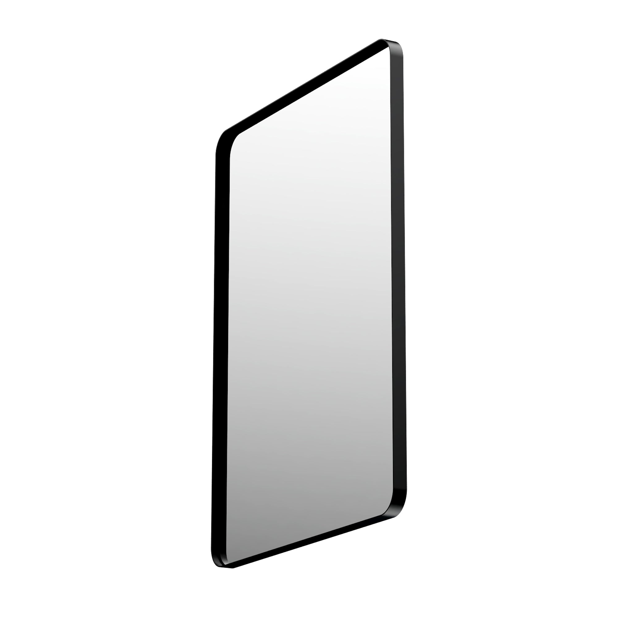 24 in. W x 32 in. H Black Bathroom Wall Mirror, Minimalist Aluminum Framed Vanity Mirror (Vertical/Horizontal)