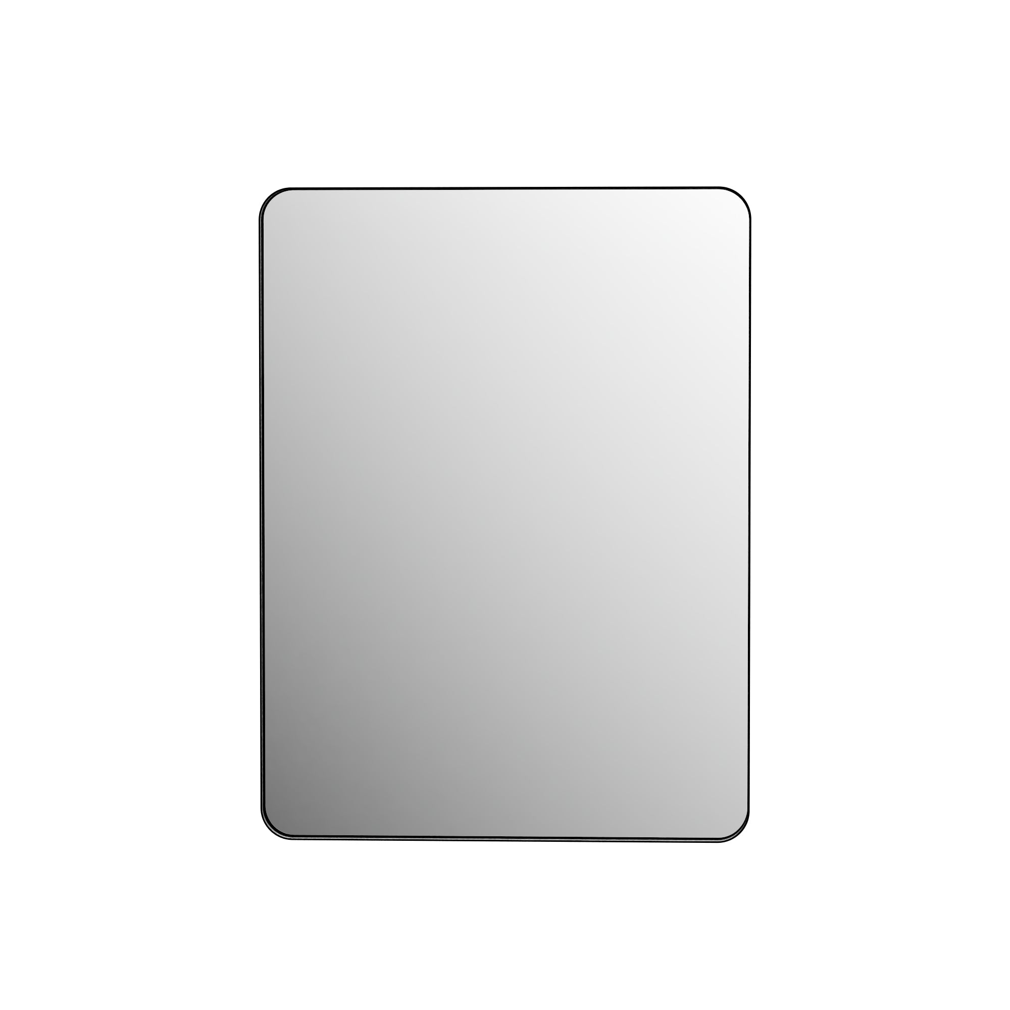24 in. W x 32 in. H Black Bathroom Wall Mirror, Minimalist Aluminum Framed Vanity Mirror (Vertical/Horizontal)