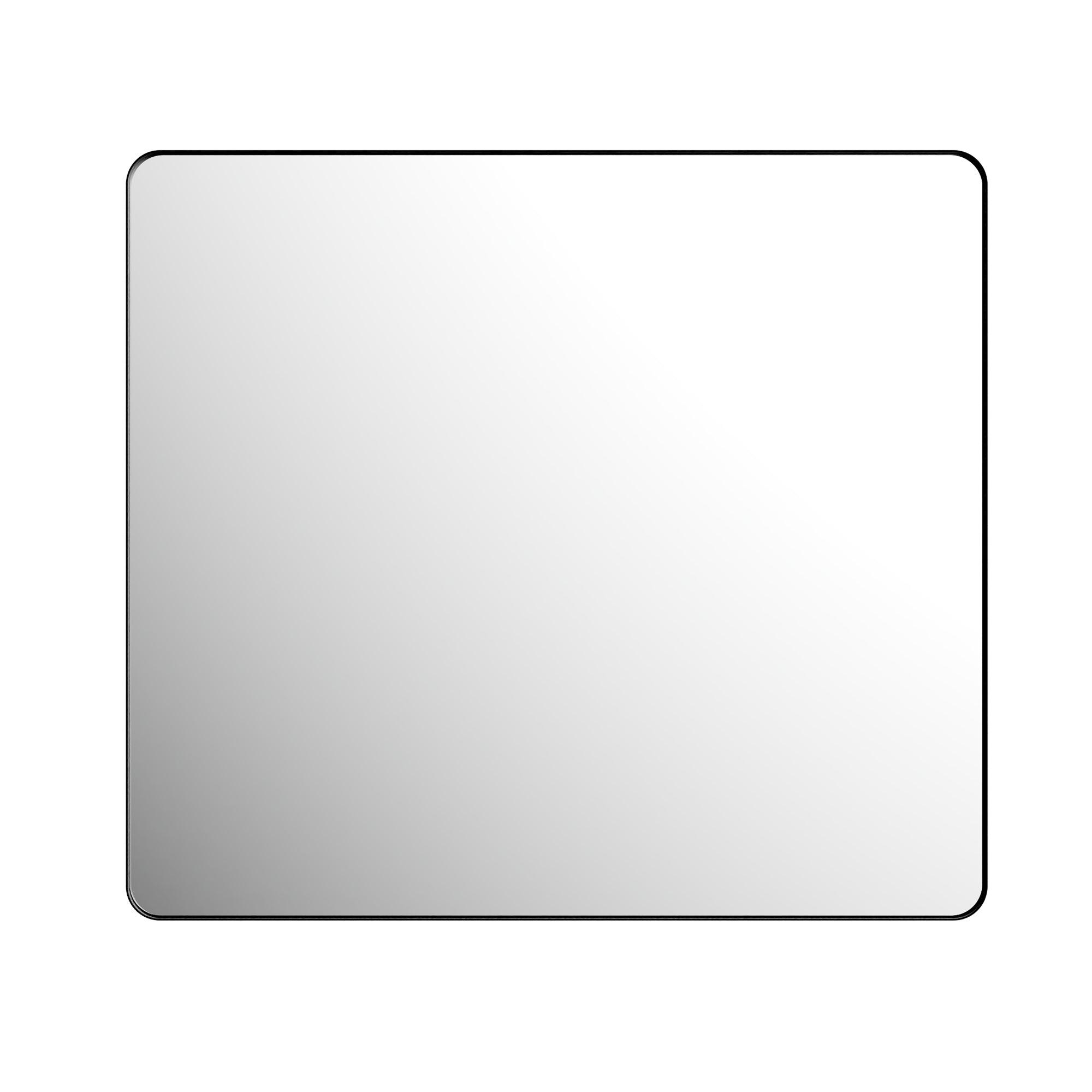 40 in. W x 30 in. H Black Bathroom Wall Mirror, Minimalist Aluminum Framed Vanity Mirror (Vertical/Horizontal)