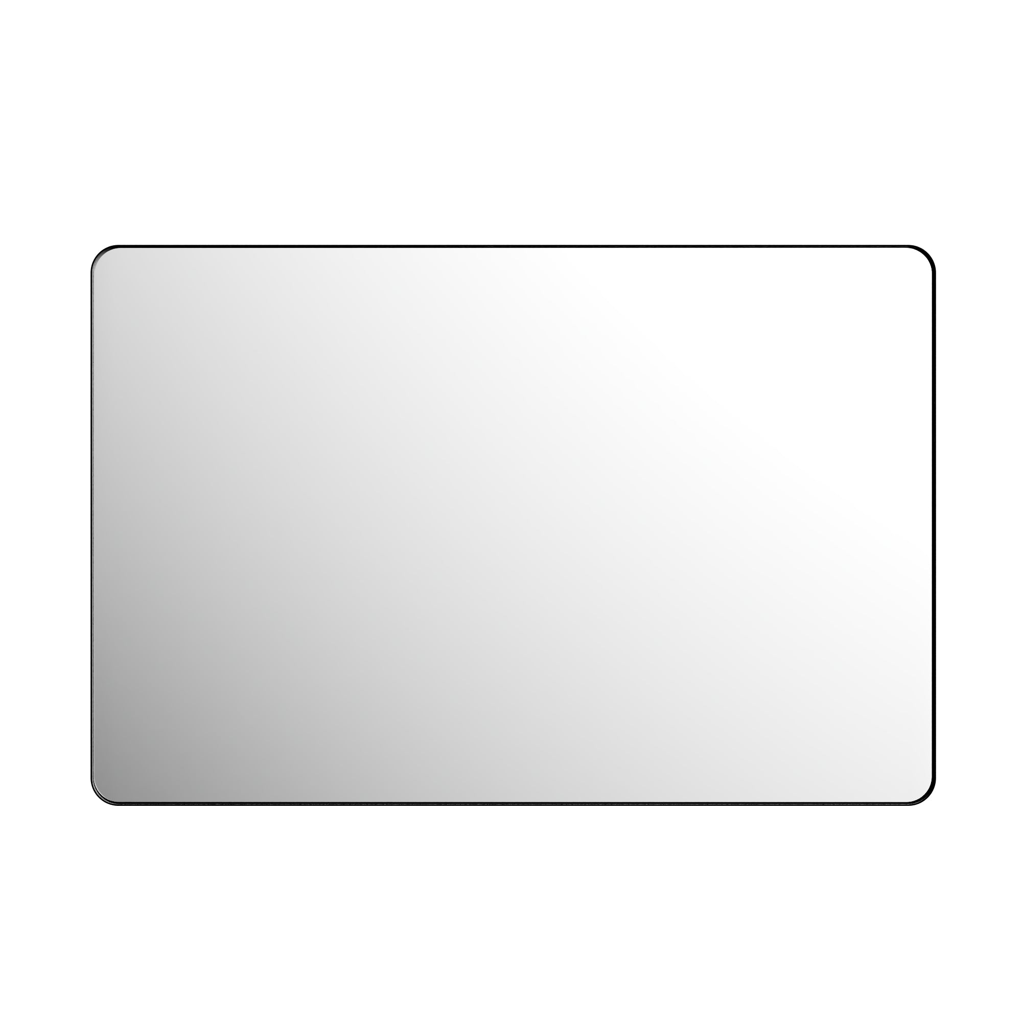 48 in. W x 32 in. H Black Bathroom Wall Mirror, Minimalist Aluminum Framed Vanity Mirror (Vertical/Horizontal)