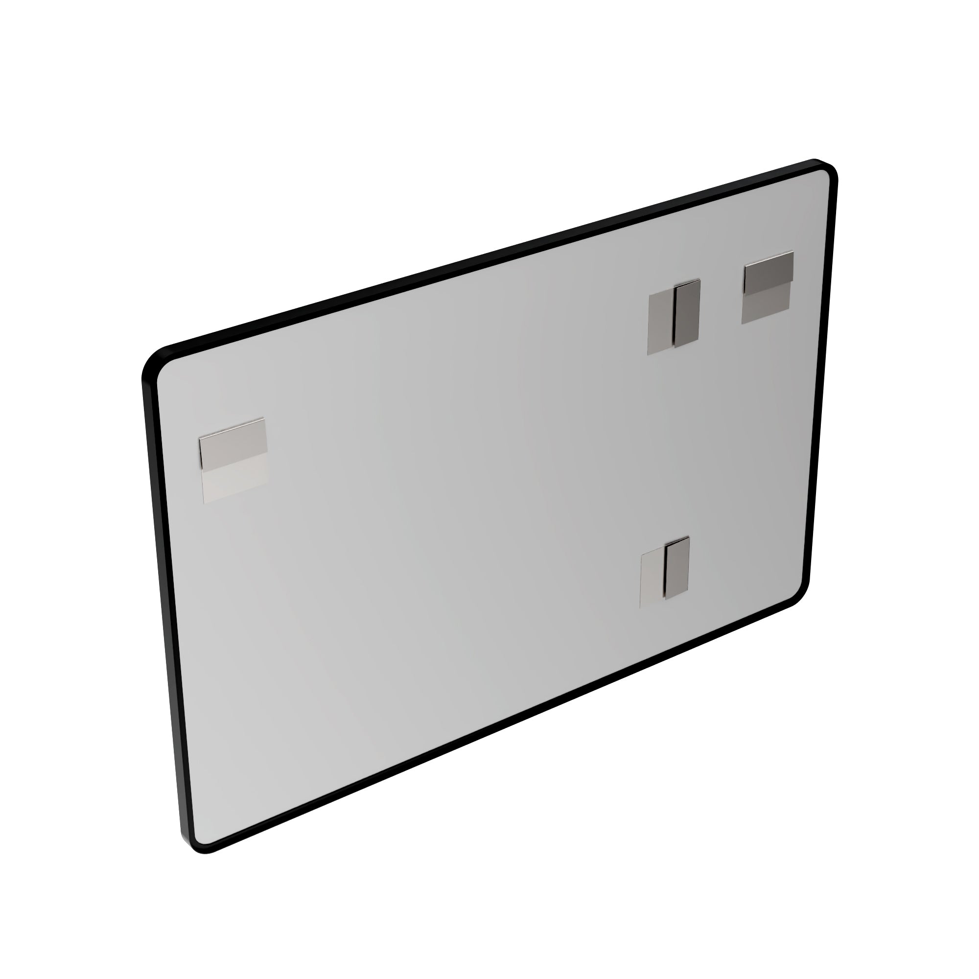 48 in. W x 32 in. H Black Bathroom Wall Mirror, Minimalist Aluminum Framed Vanity Mirror (Vertical/Horizontal)