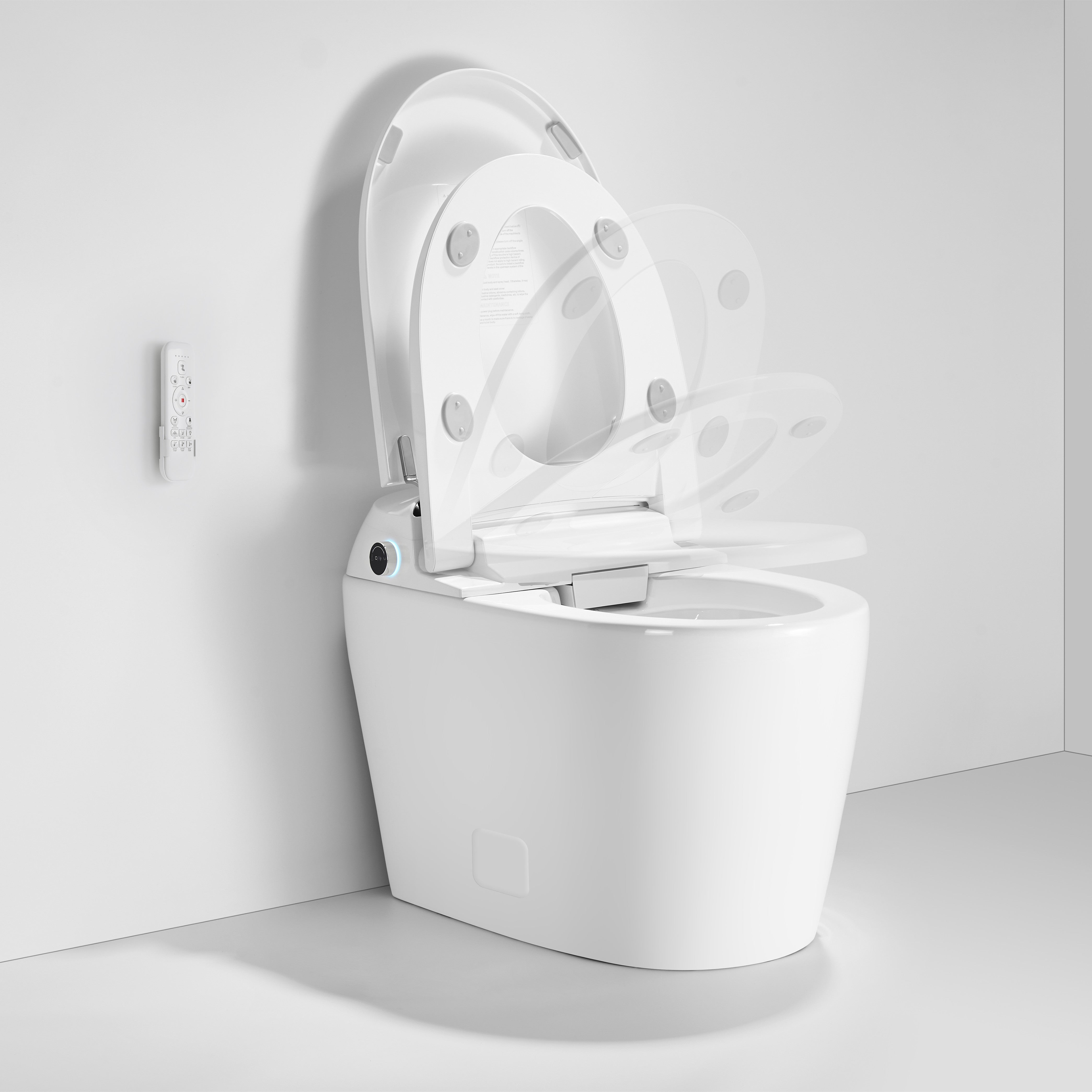Luxury Smart Toilet with Remote Control, Heated Seat, Dual Wash Functions & Auto Open/Flush