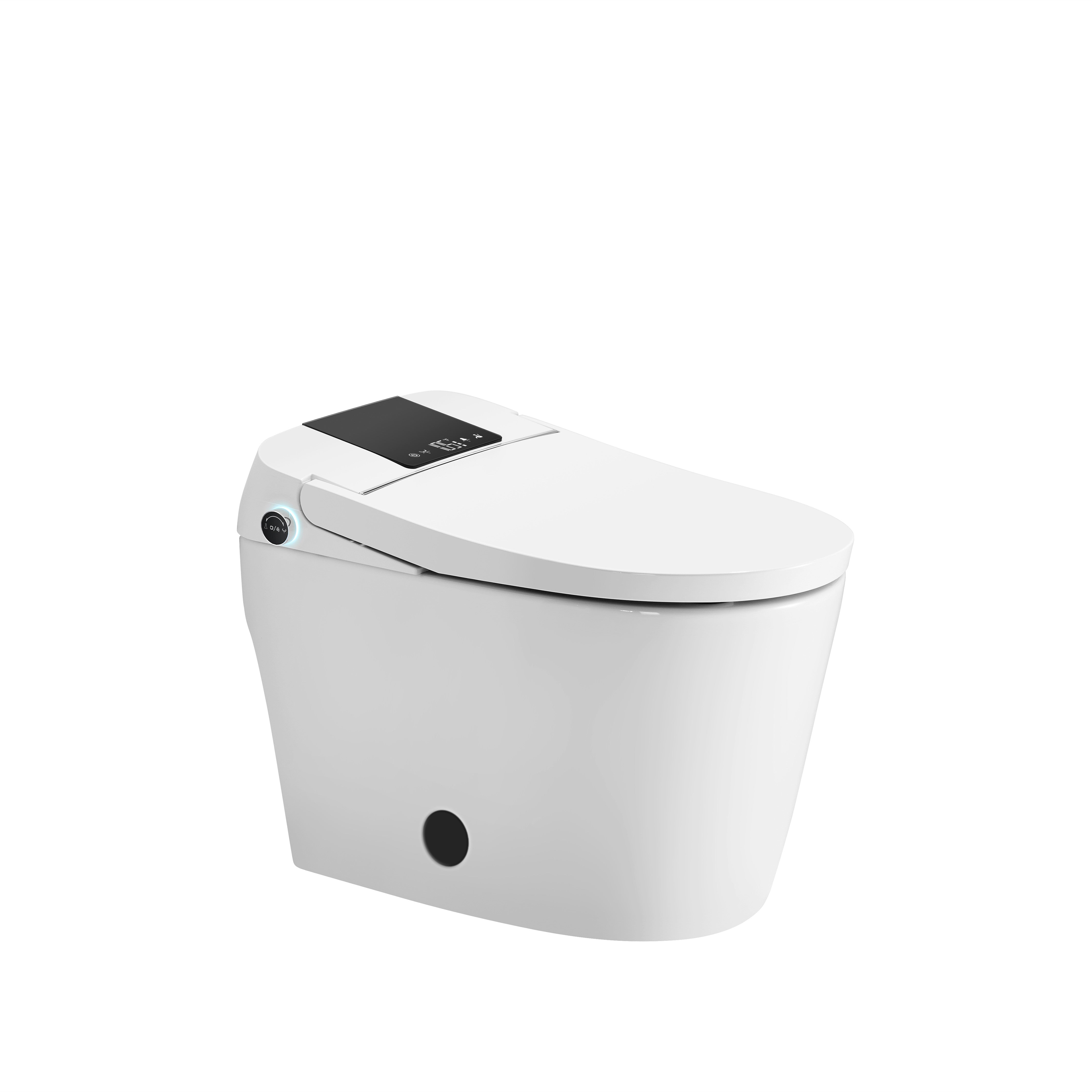 High-Tech Smart Toilet with Foot Sensor, Dual Outlet Bidet, Rear & Lady Wash, Auto Flushing & Auto Lid