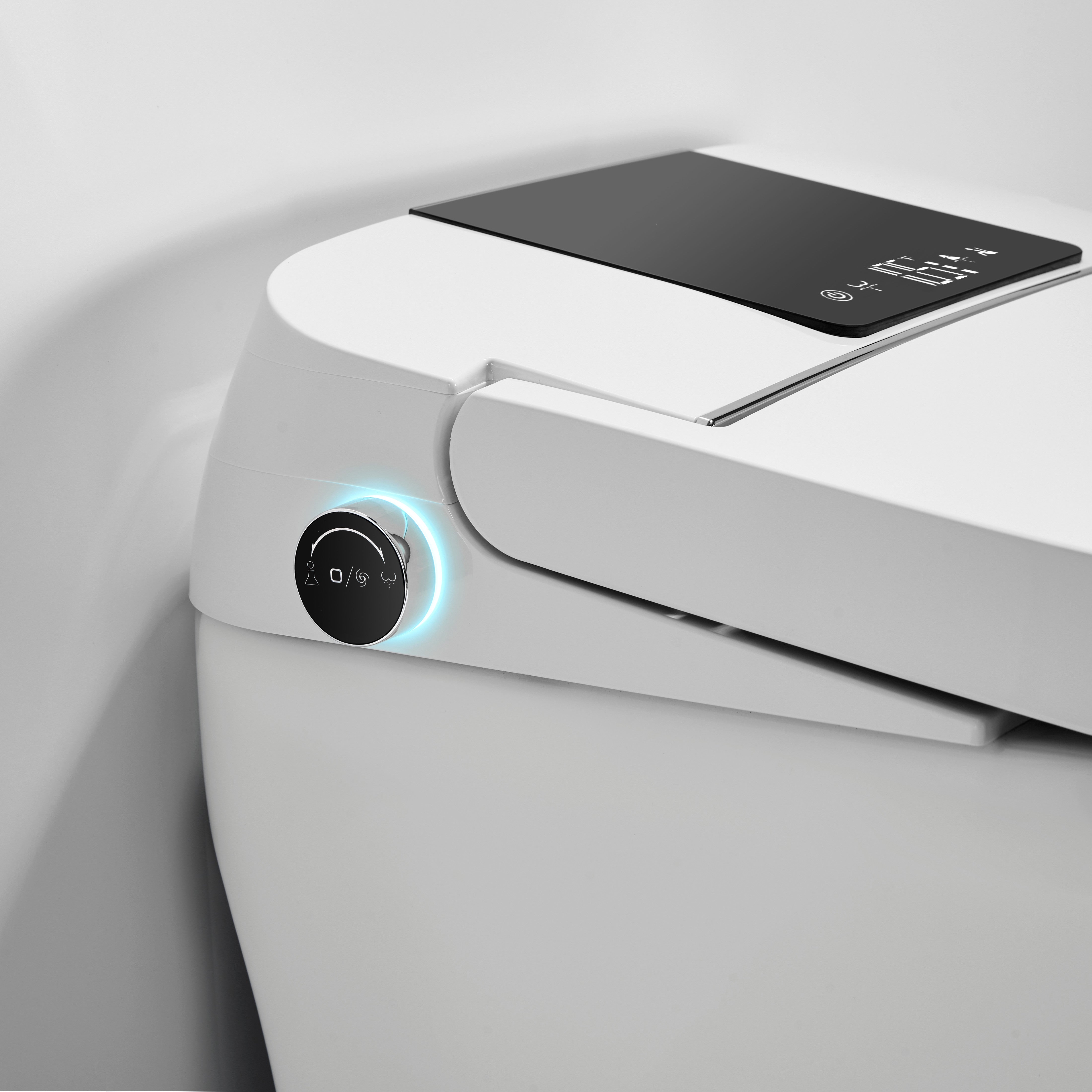 High-Tech Smart Toilet with Foot Sensor, Dual Outlet Bidet, Rear & Lady Wash, Auto Flushing & Auto Lid