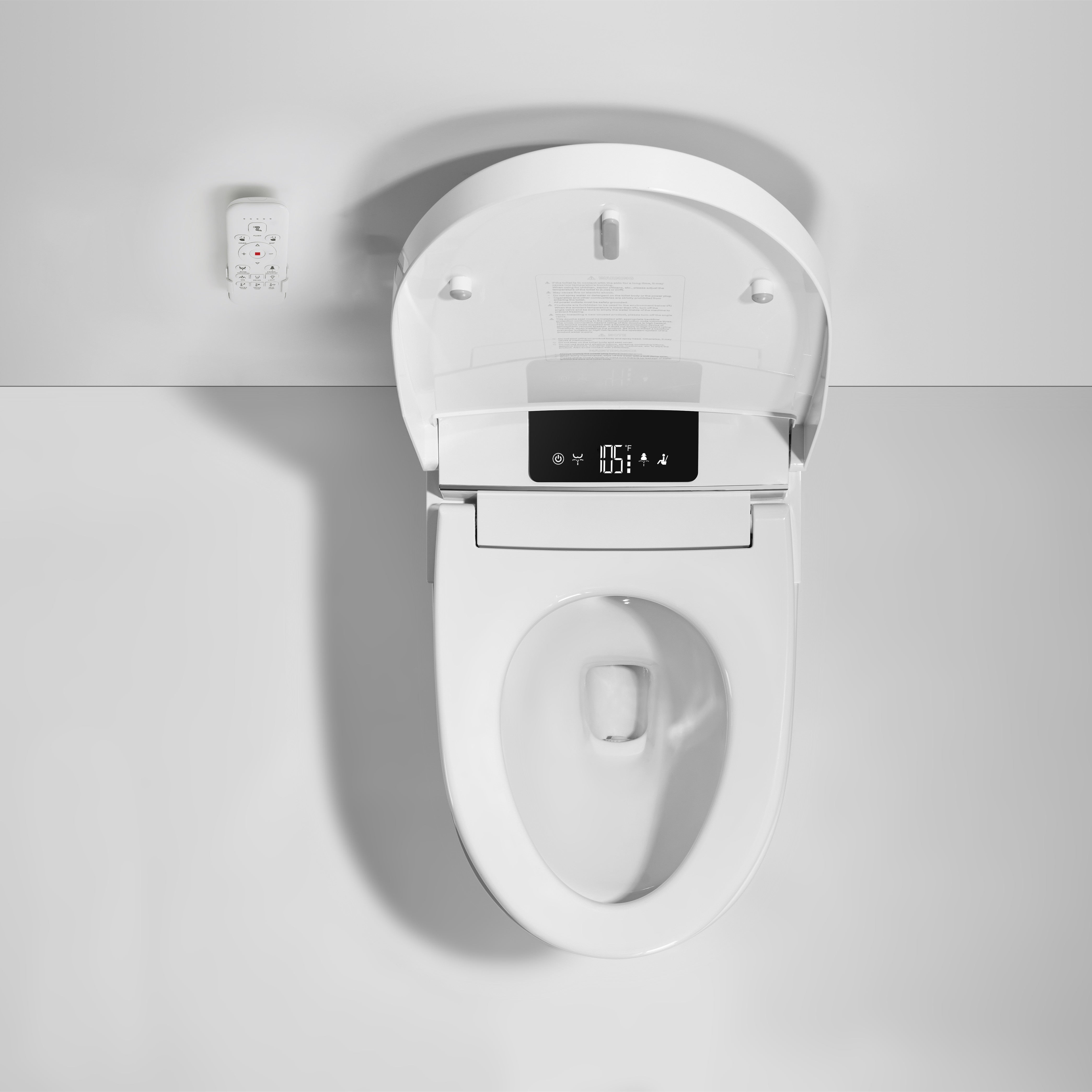 High-Tech Smart Toilet with Foot Sensor, Dual Outlet Bidet, Rear & Lady Wash, Auto Flushing & Auto Lid