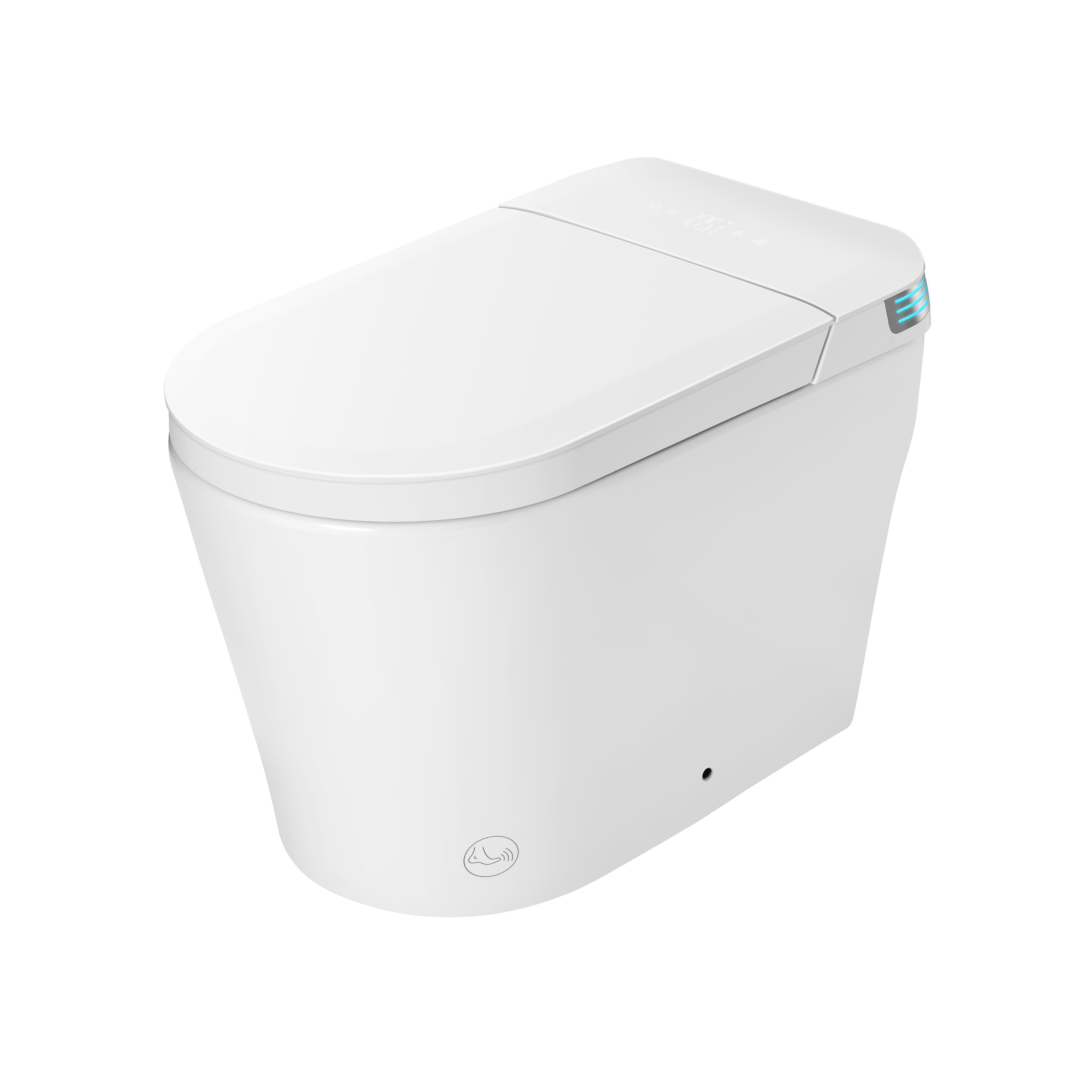 Luxury Smart Toilet with Auto Open Lid, Heated Seat, Self-Cleaning Dual Spray & Ambient lighting