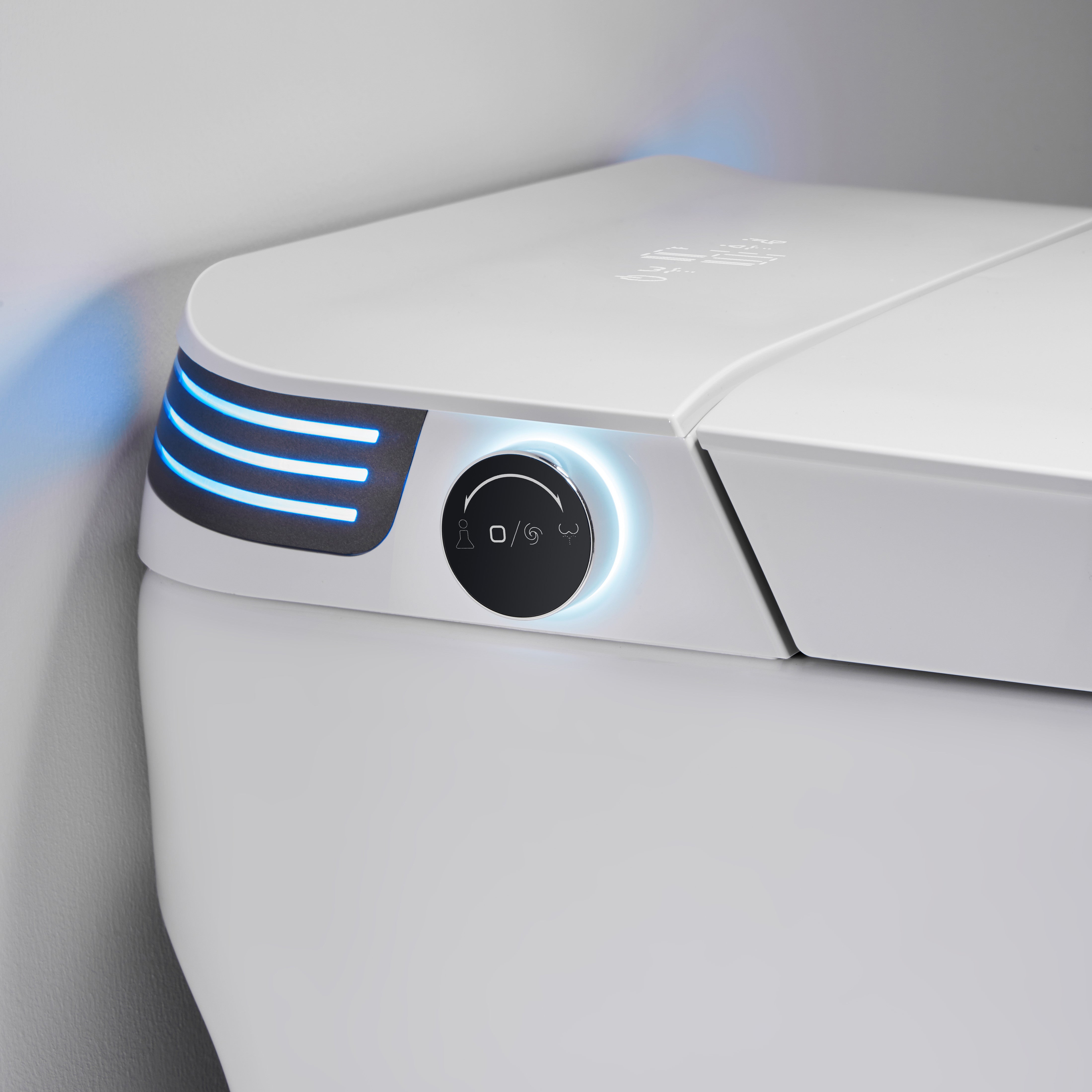 Luxury Smart Toilet with Auto Open Lid, Heated Seat, Self-Cleaning Dual Spray & Ambient lighting