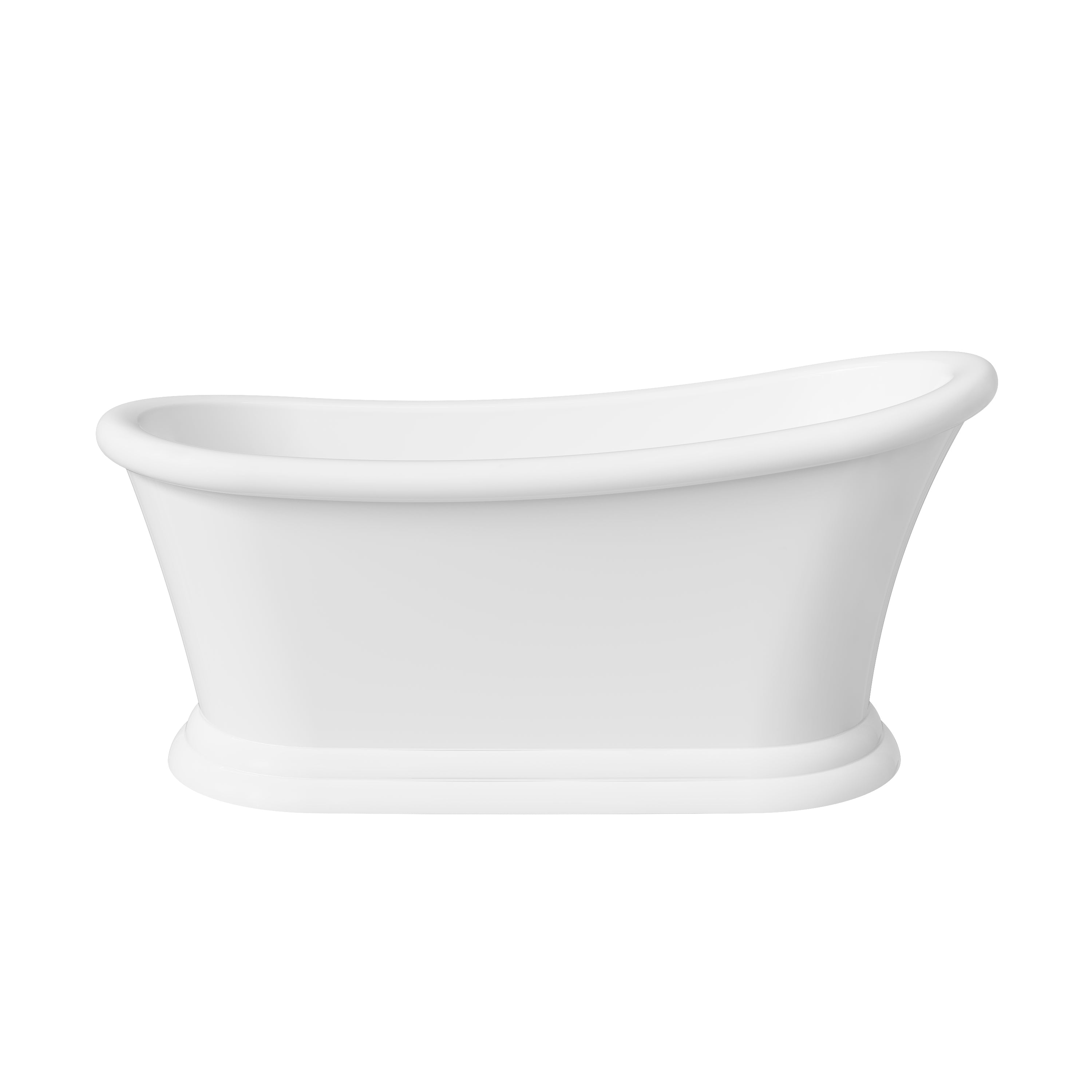 67" Acrylic Modern Freestanding Soaking Bathtub, Overflow and Drain Included