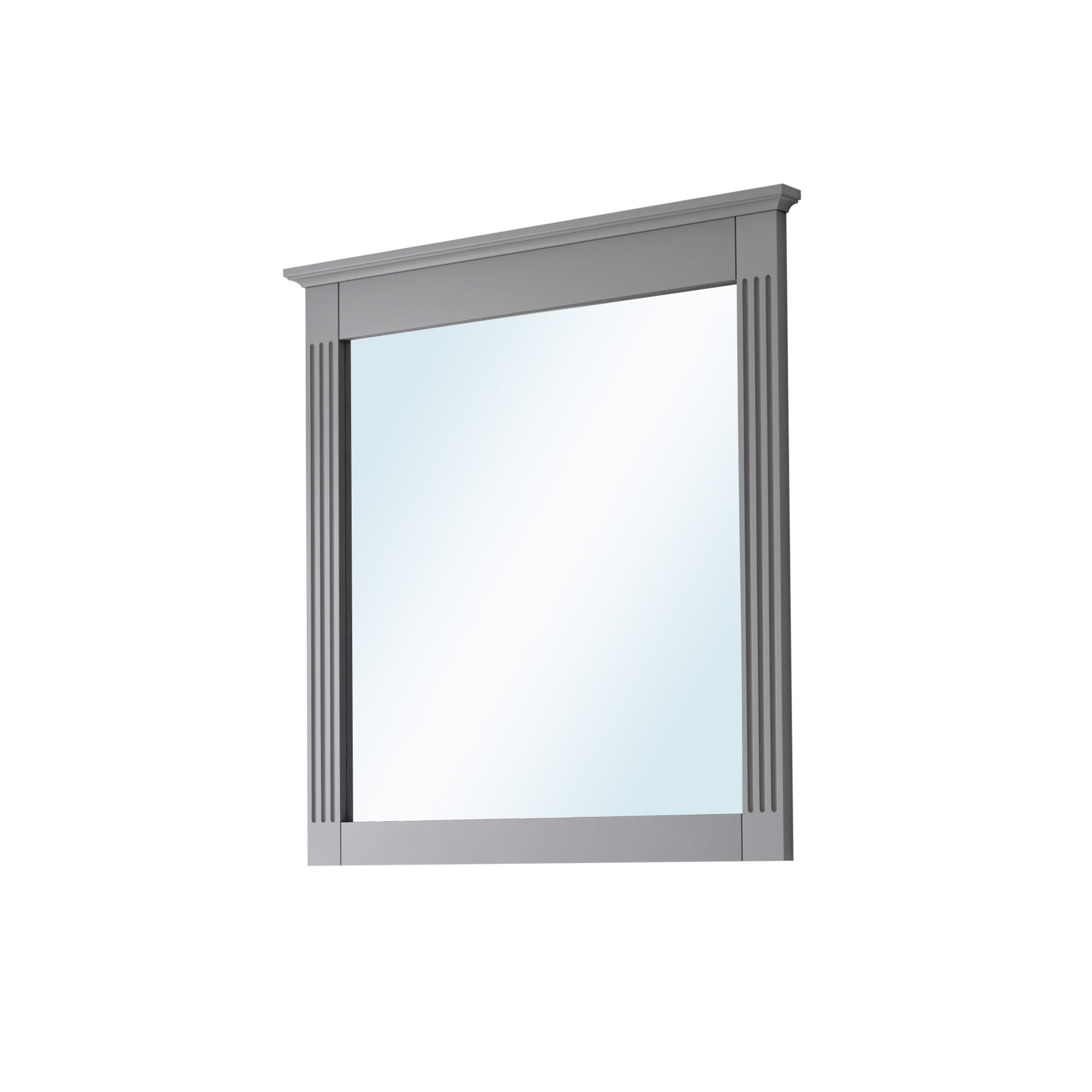 32 in. W x 33 in. H Wall-Mounted Wooden Framed Vanity Mirror Makeup Bathroom Wall Mirror