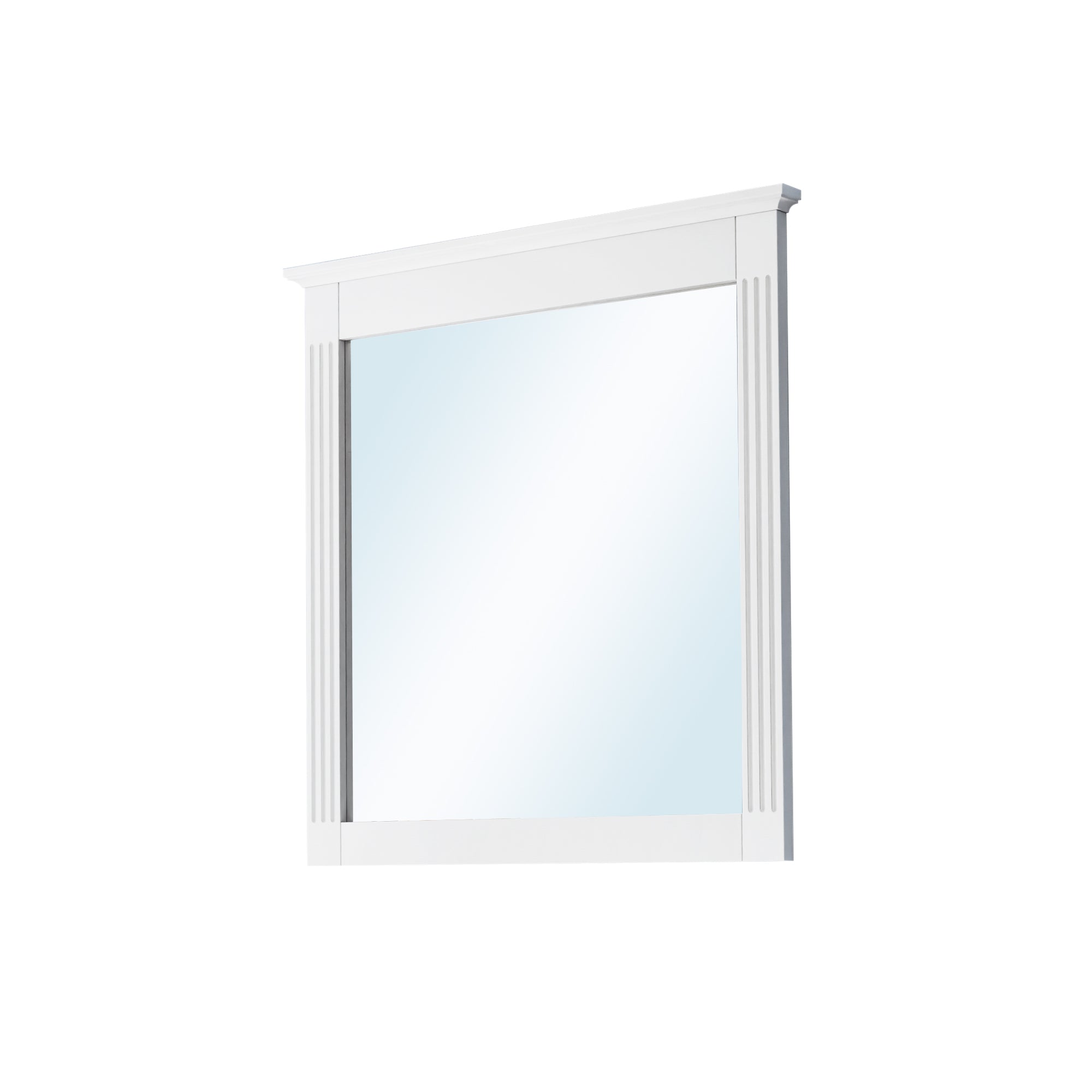 32 in. W x 33 in. H Wall-Mounted Wooden Framed Vanity Mirror Makeup Bathroom Wall Mirror
