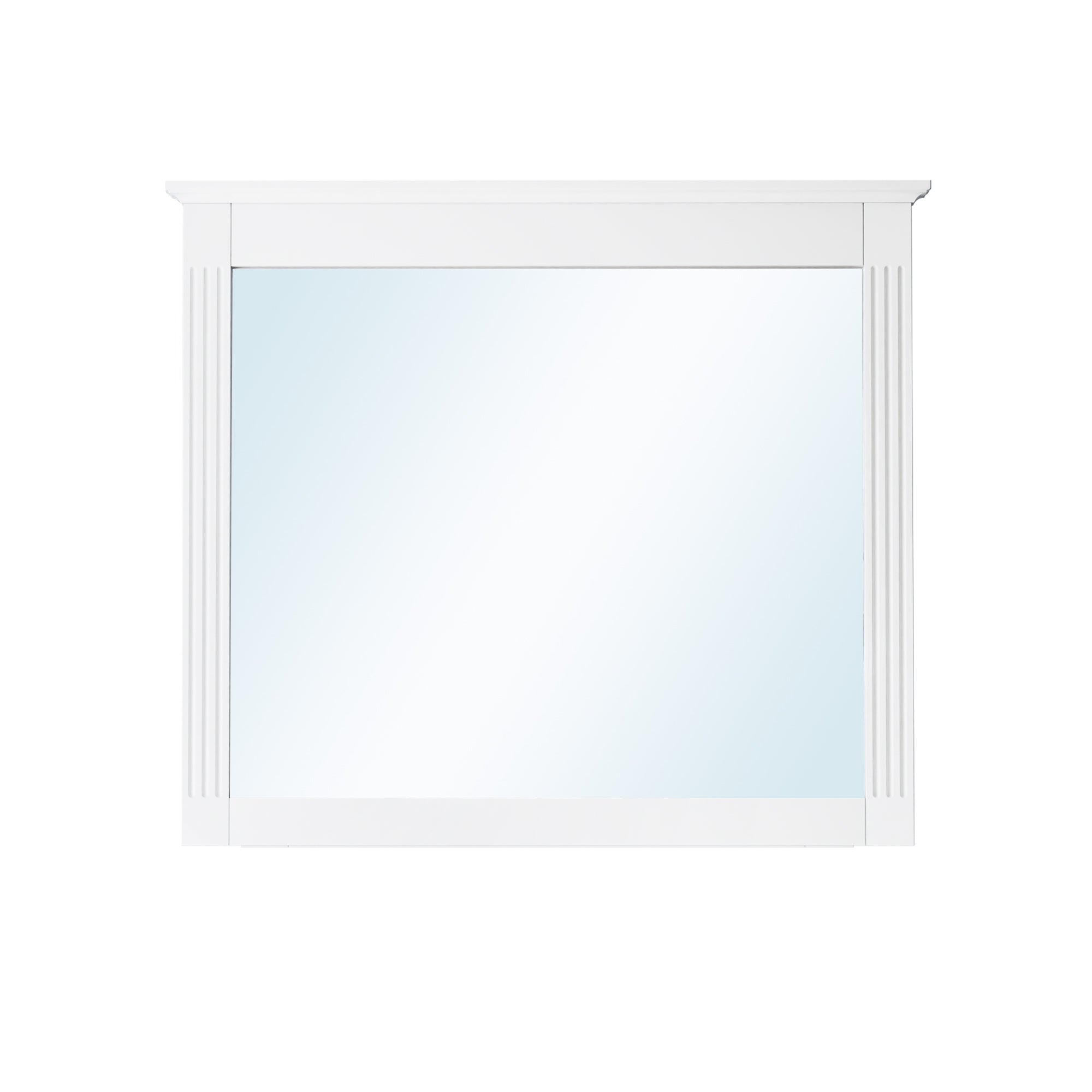 38 in. W x 33 in. H Solid Wood Bathroom Vanity Mirror