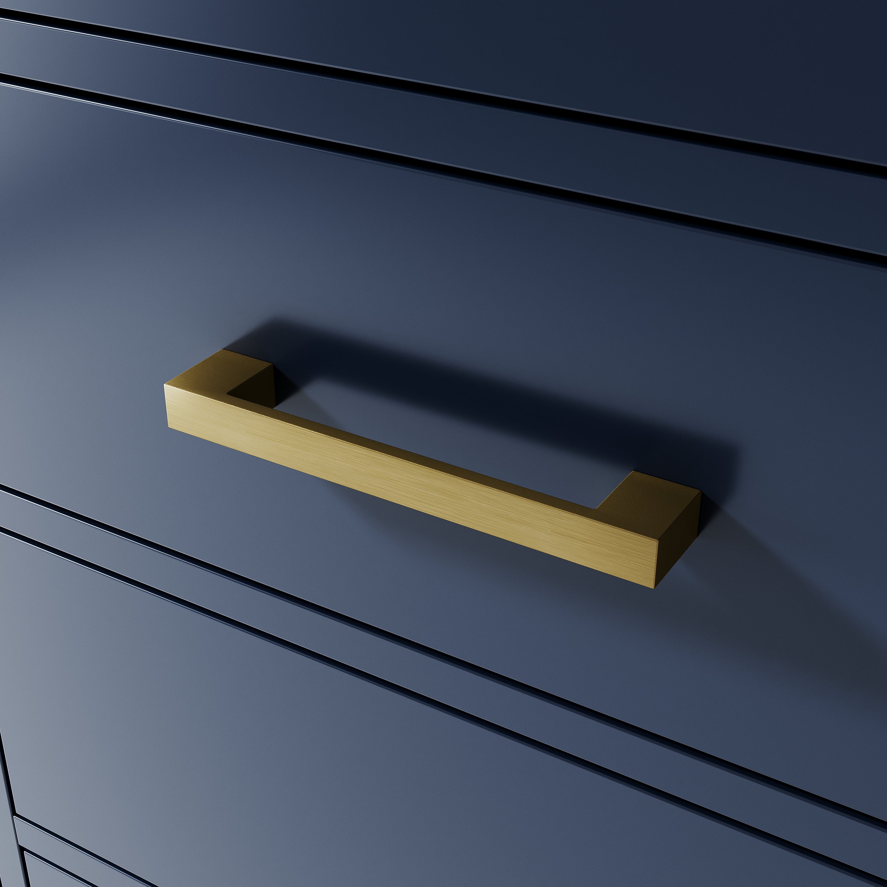 84 Inch Solid Wood Bathroom Vanity with White Cultured Marble Top, 4 Soft-Close Doors & 14 Drawers, Navy Blue