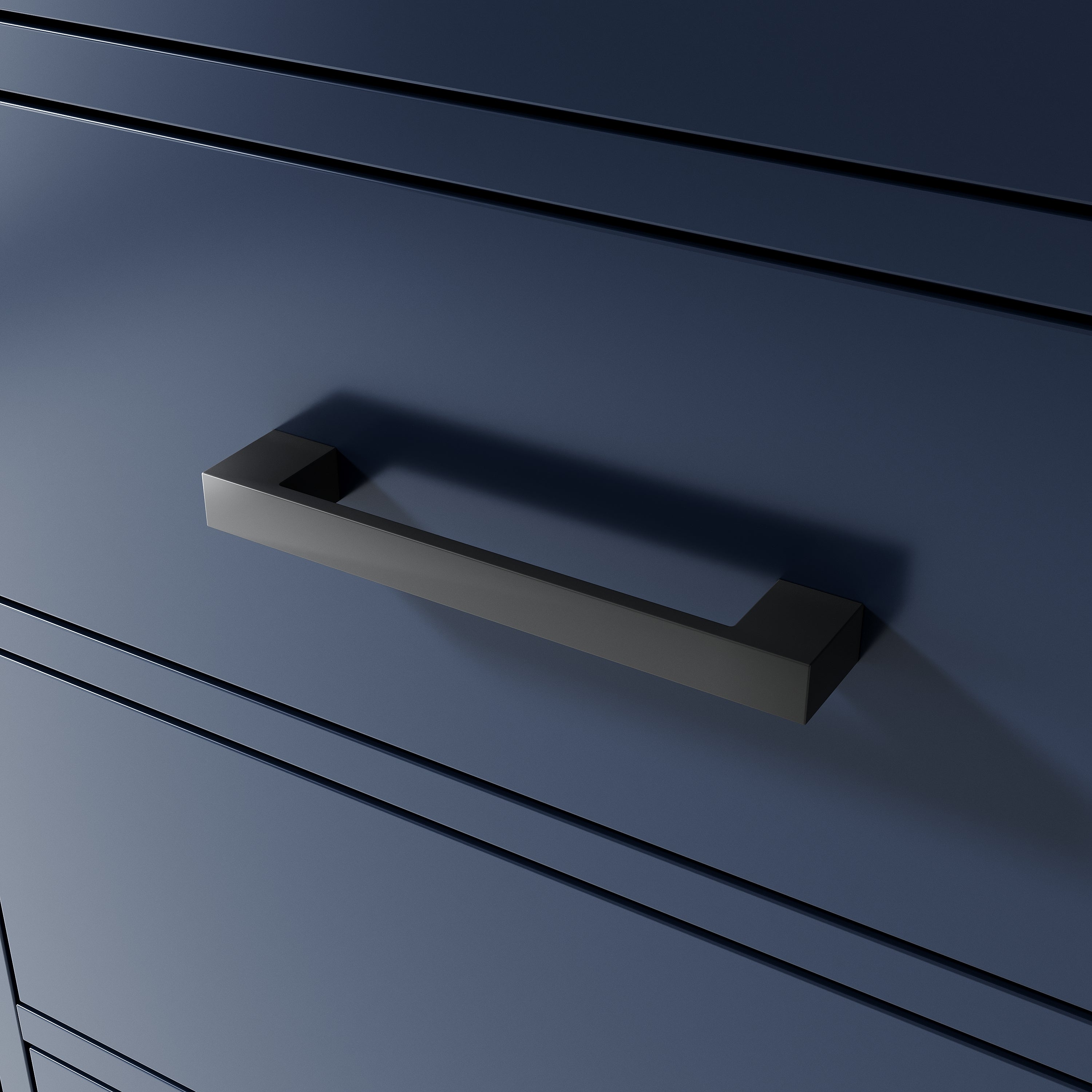 84 Inch Solid Wood Bathroom Vanity with White Cultured Marble Top, 4 Soft-Close Doors & 14 Drawers, Navy Blue