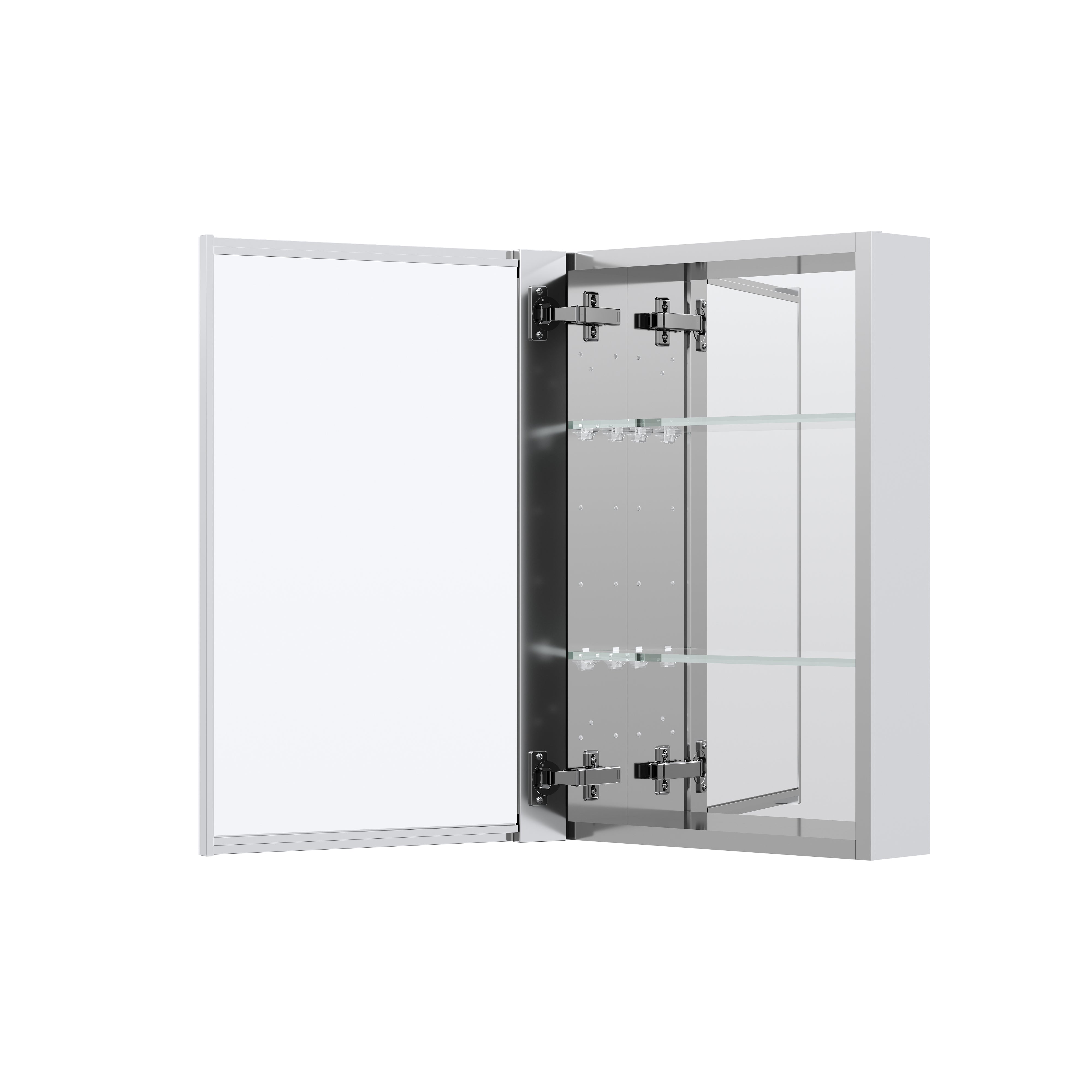 16 in.×24 in. Copper-Free Tri-Views Mirror Cabinet with Adjustable Shelves and Left Swing Door