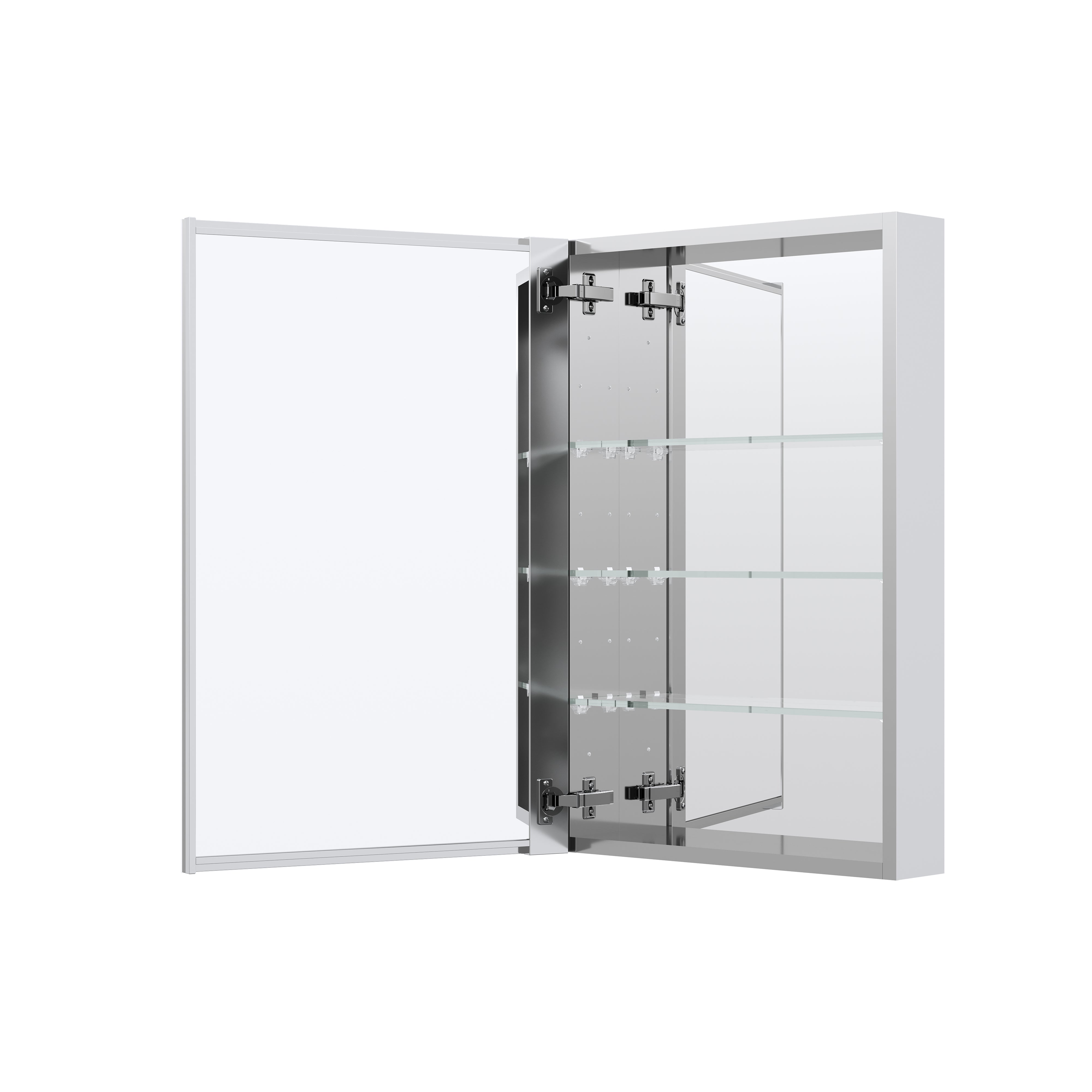 2-Pack 20 in.×30 in. Copper-Free Tri-Views Mirror Cabinet with Adjustable Shelves and Left/Right Swing Door