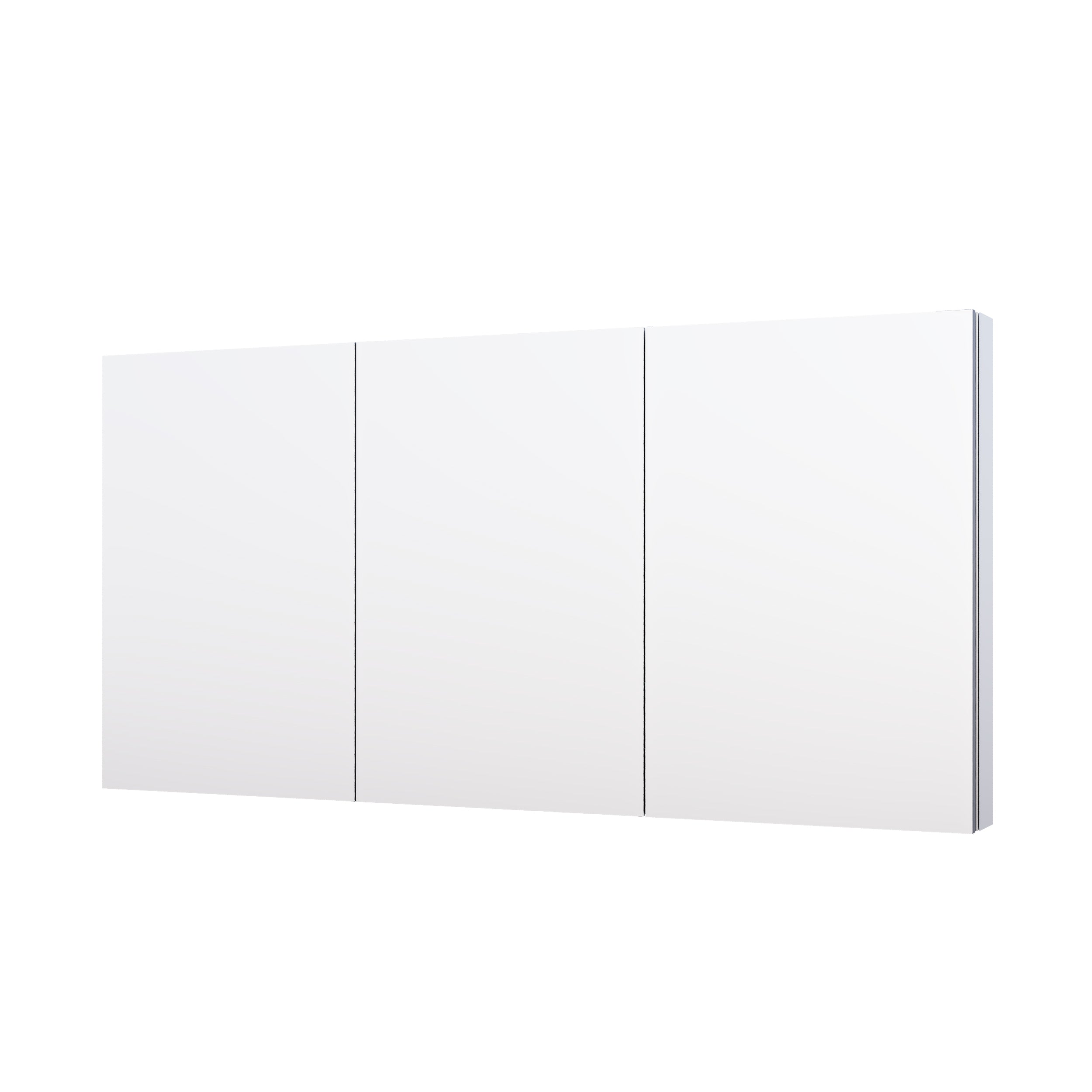 60 in. ×30 in. Copper-Free Tri-Views Mirror Medicine Cabinet with Adjustable Shelves and Triple Swing Doors