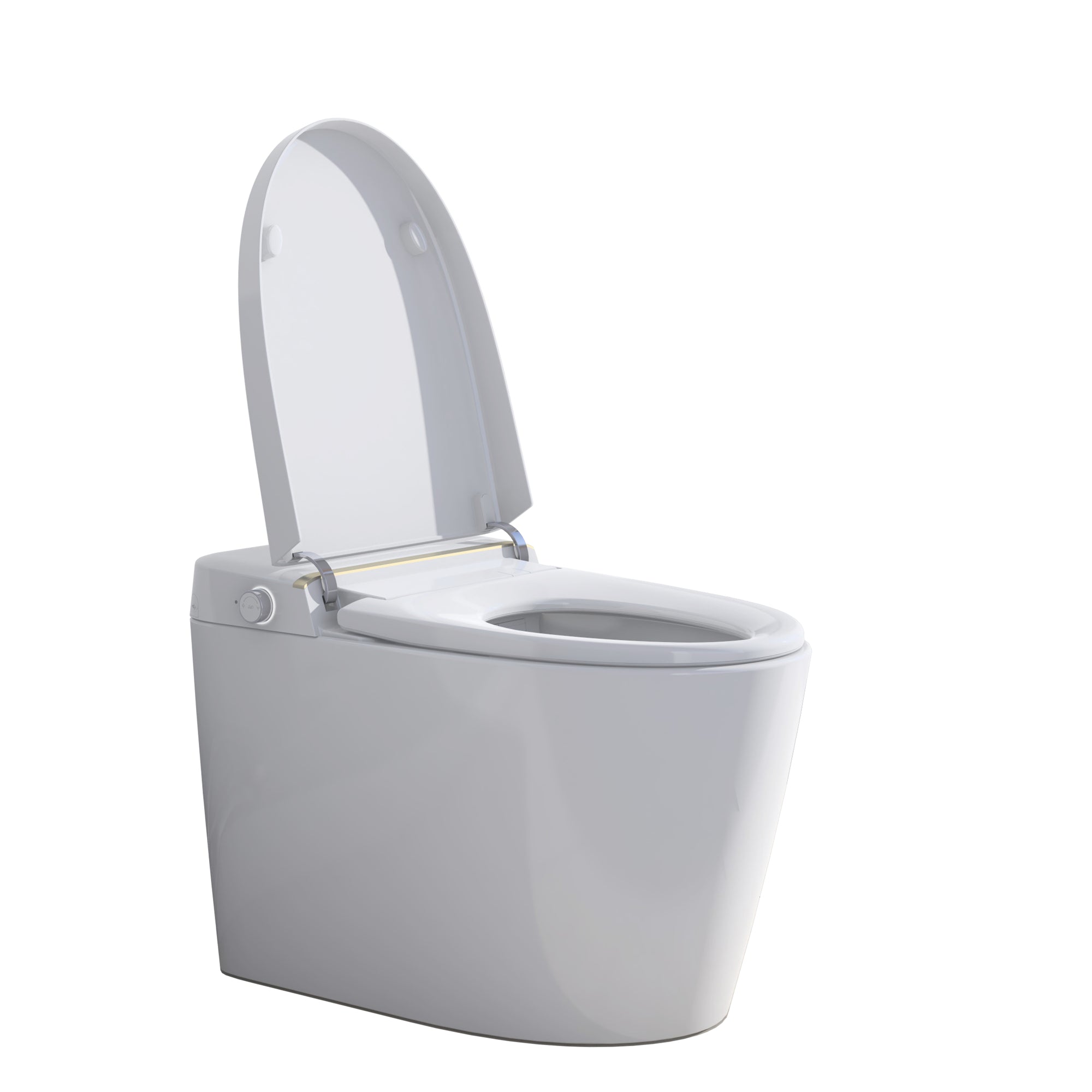 Smart Toilet With Auto Flush,Heated Seat,Warm Water,Warm Air Drying,LED Temperature Display
