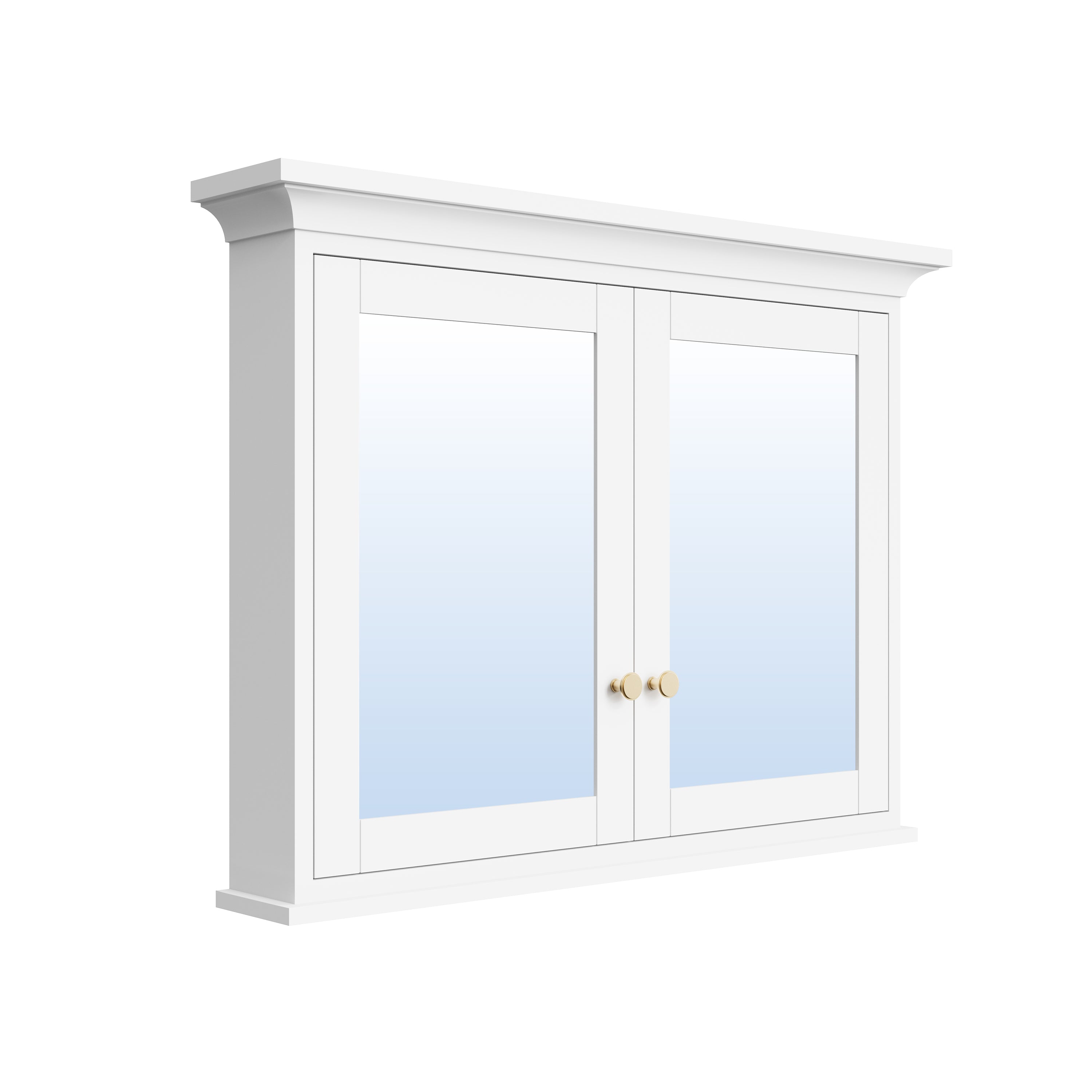 40 in.W x 30 in.H Vertical Z-Bar Mounting Bathroom Wood Medicine Cabinet with Mirror in White