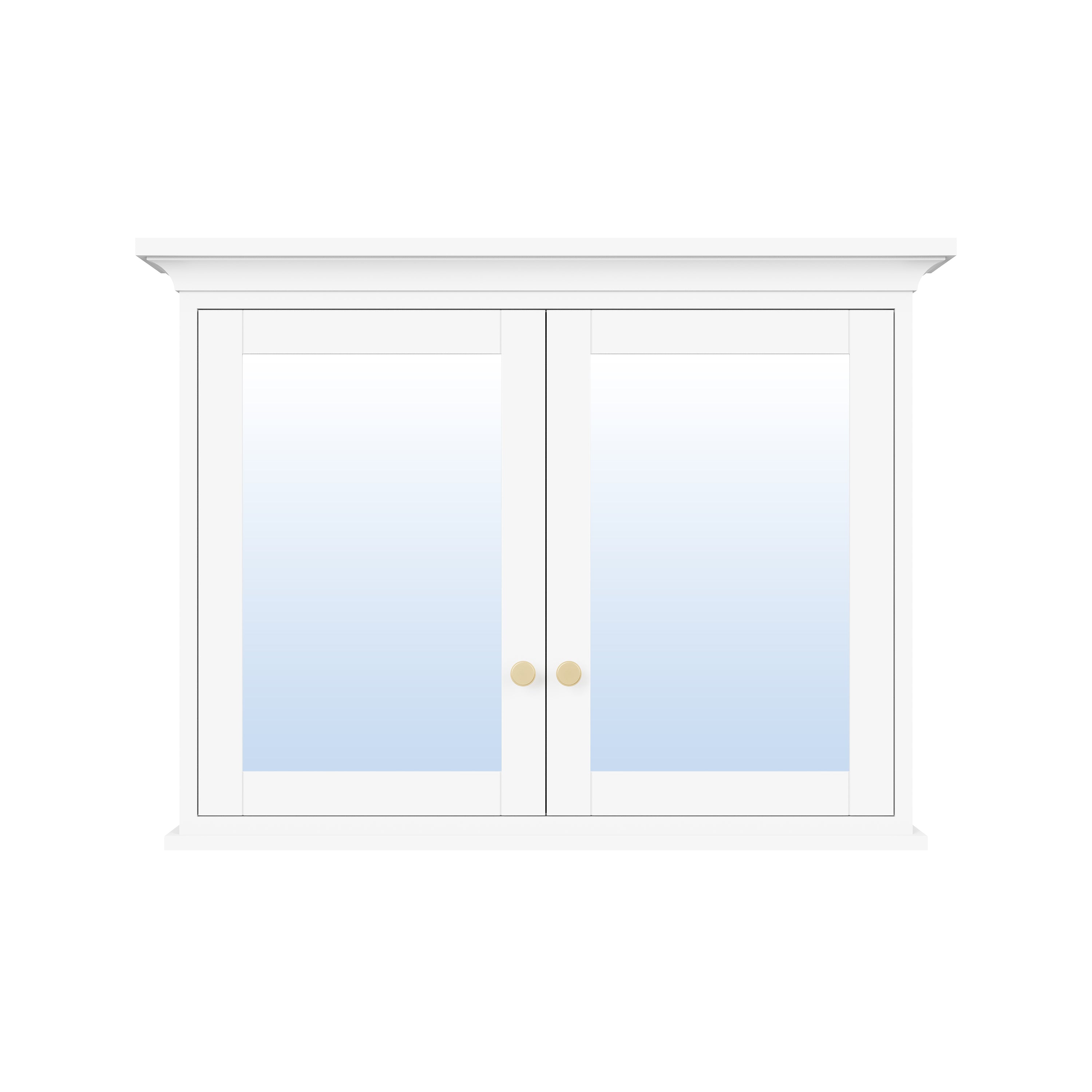 40 in.W x 30 in.H Vertical Z-Bar Mounting Bathroom Wood Medicine Cabinet with Mirror in White