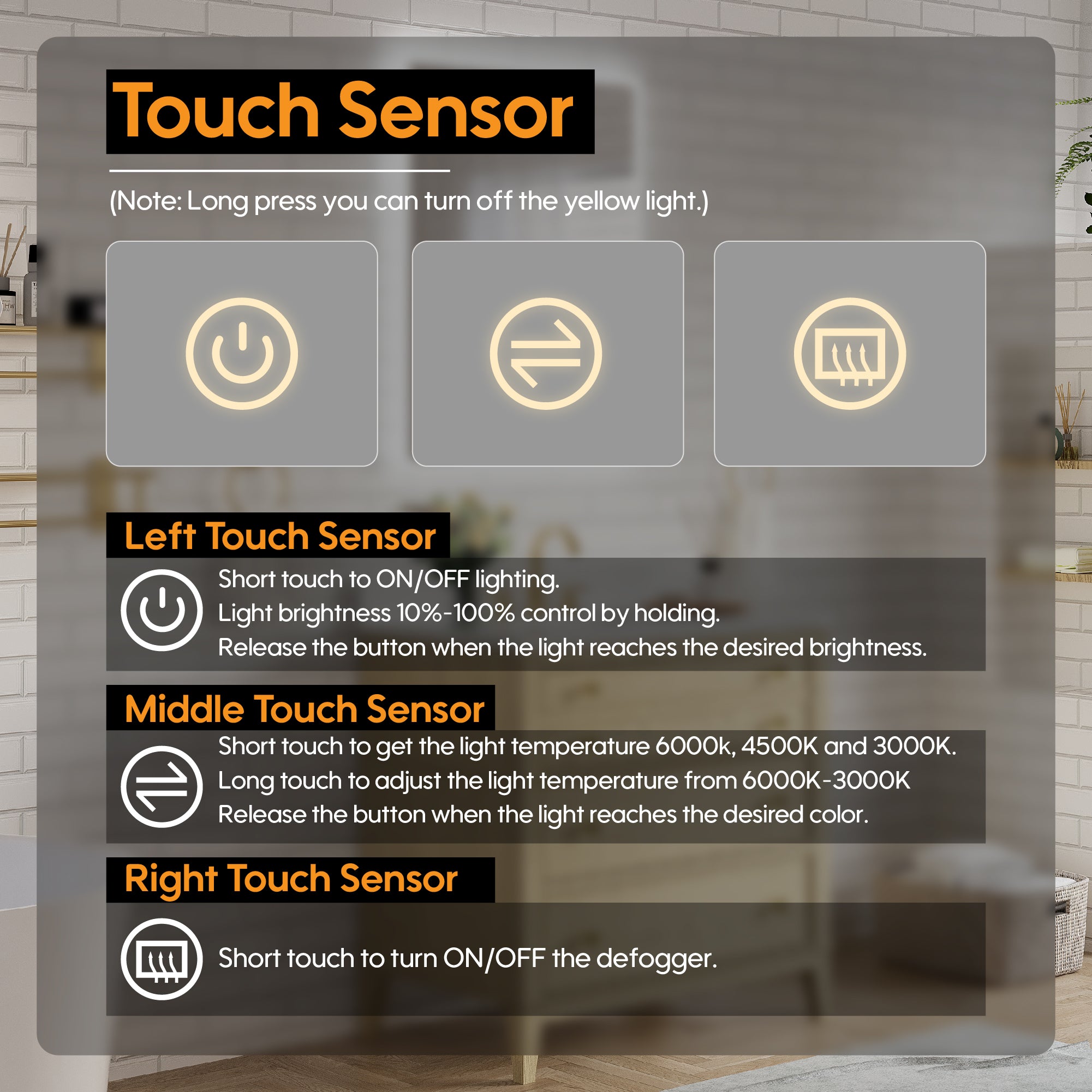 40 in. W x 32 in. H Frameless LED Frontlit & Backlit Bathroom Vanity Mirror, Dimmable & Anti-Fog, ETL Listed