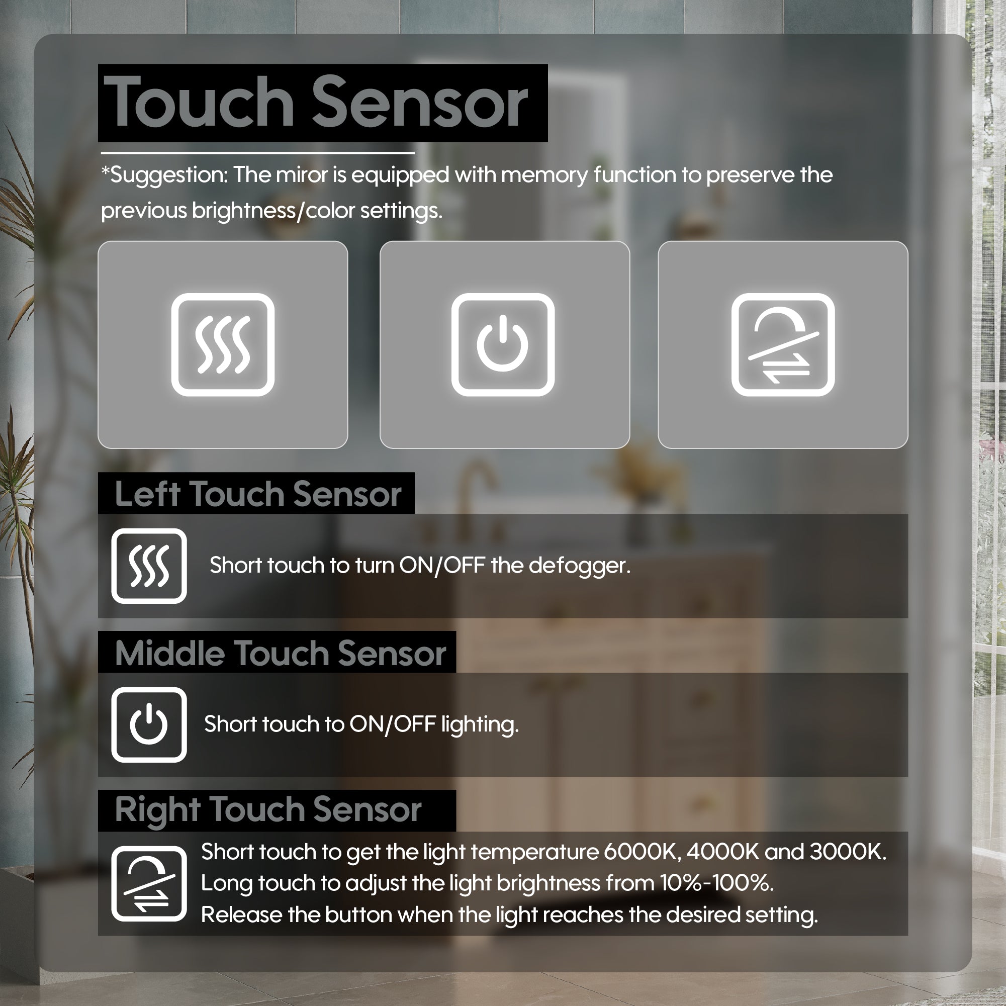 48 x 32 Inch LED Lighted Anti-fog Medicine Cabinet with Mirror, 3X Magnifier, Surface or Recess Mount