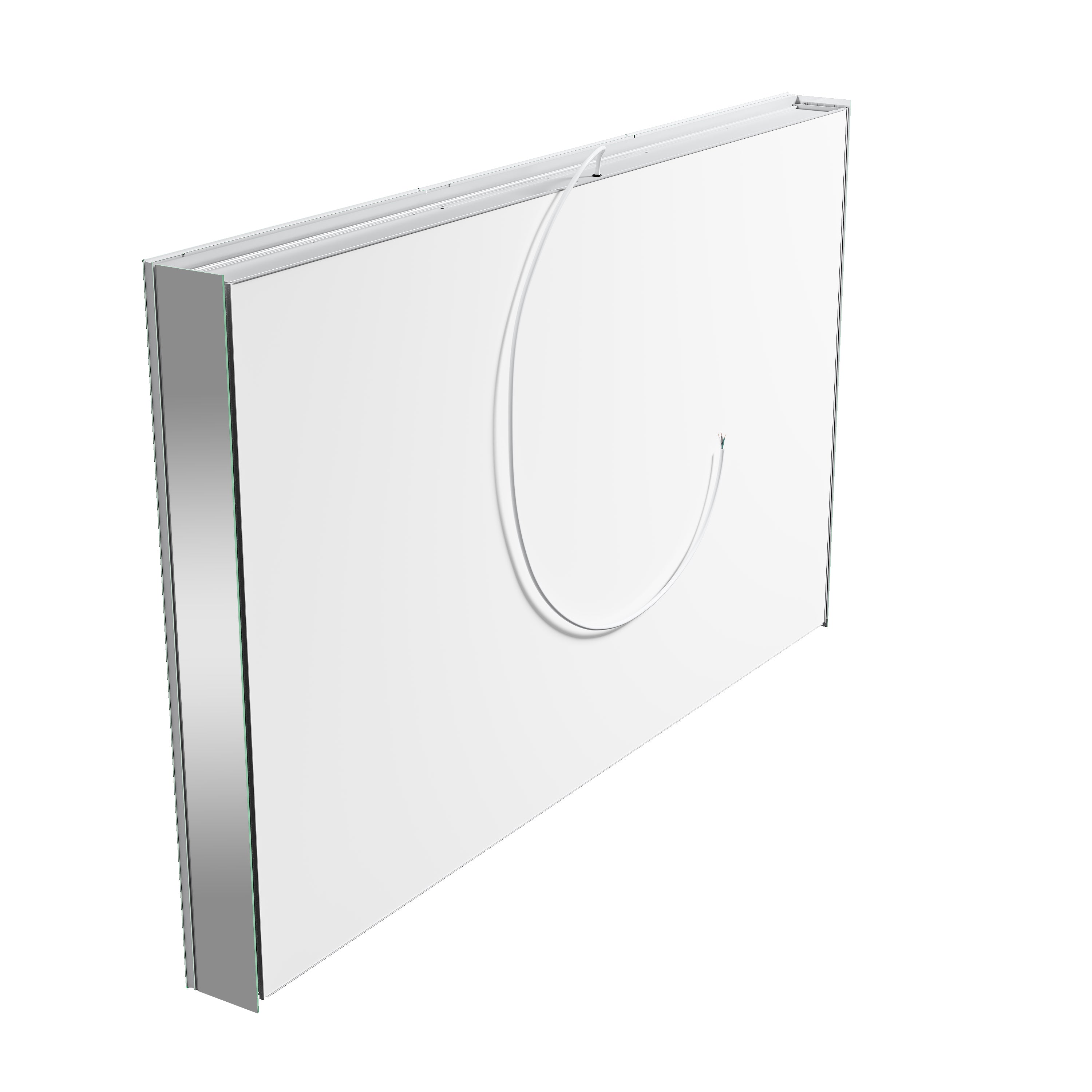 60 in. x 36 in. Aluminum LED Bathroom Medicine Cabinet with Anti-Fog, Dimmable Lighting, Outlet, Surface or Recessed Mount