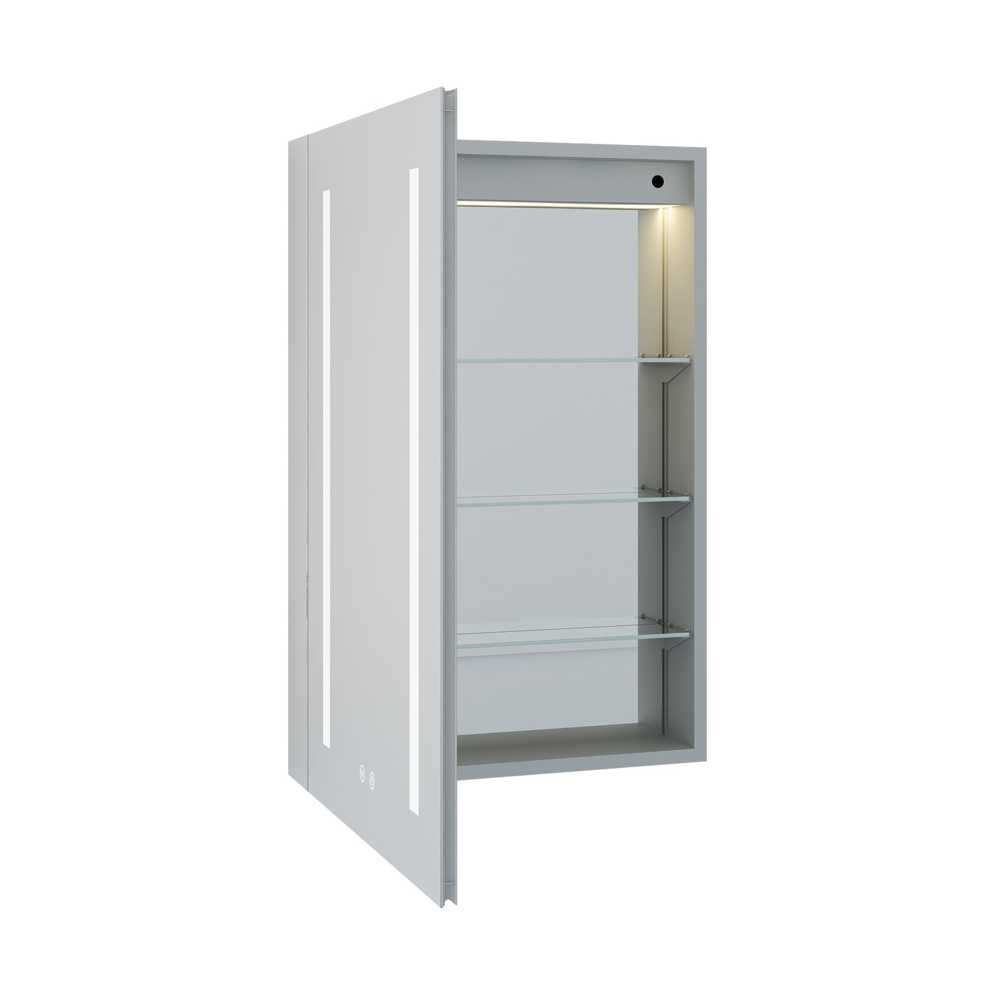 2-Pack 20 in. x 30 in. LED Lighted Surface/Recessed Mount Mirror Medicine Cabinet, Left Hinge+Right Hinge