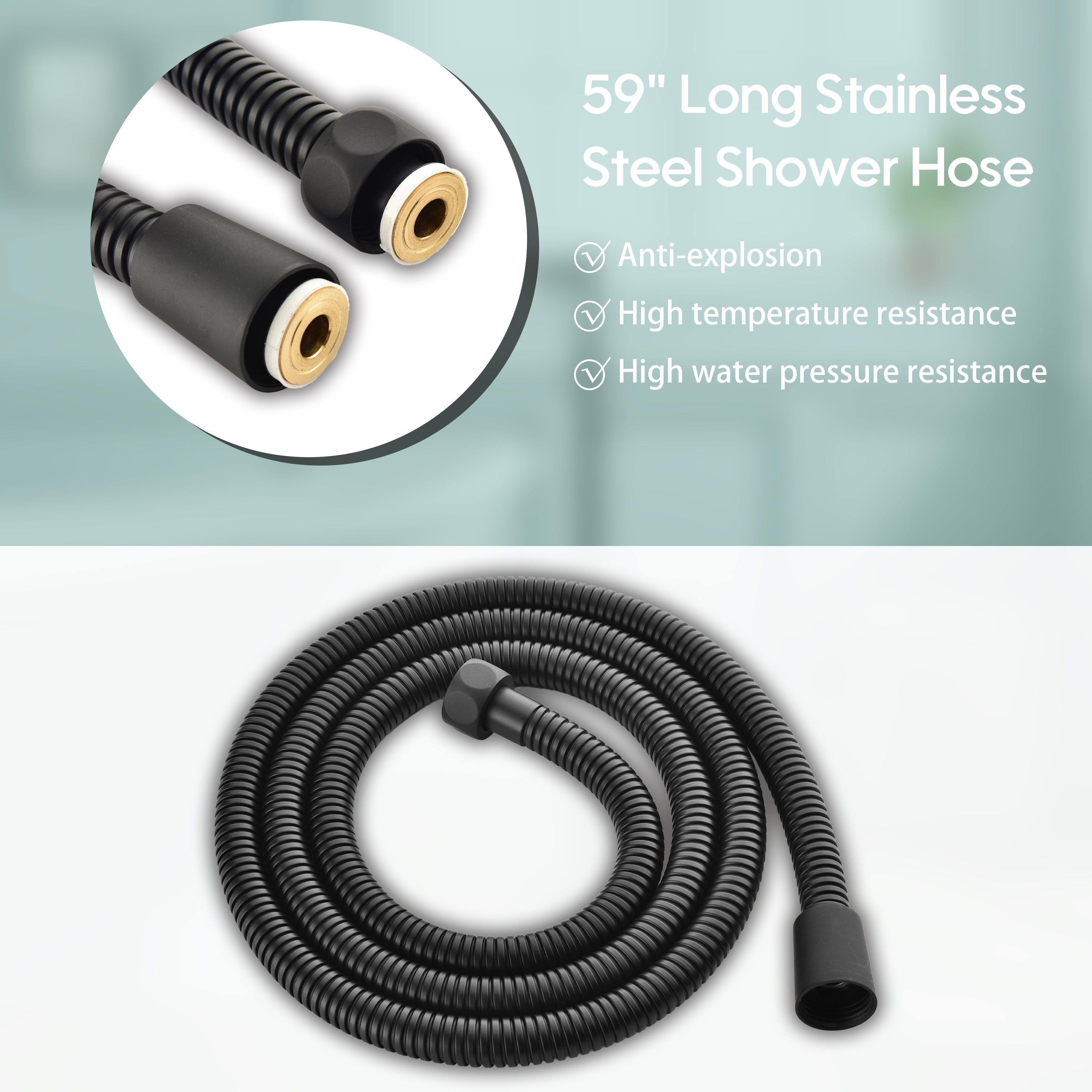 Freestanding Floor Mount Tub Faucet with 360° Swivel Spout, Brass Body & SUS304 Hand Shower