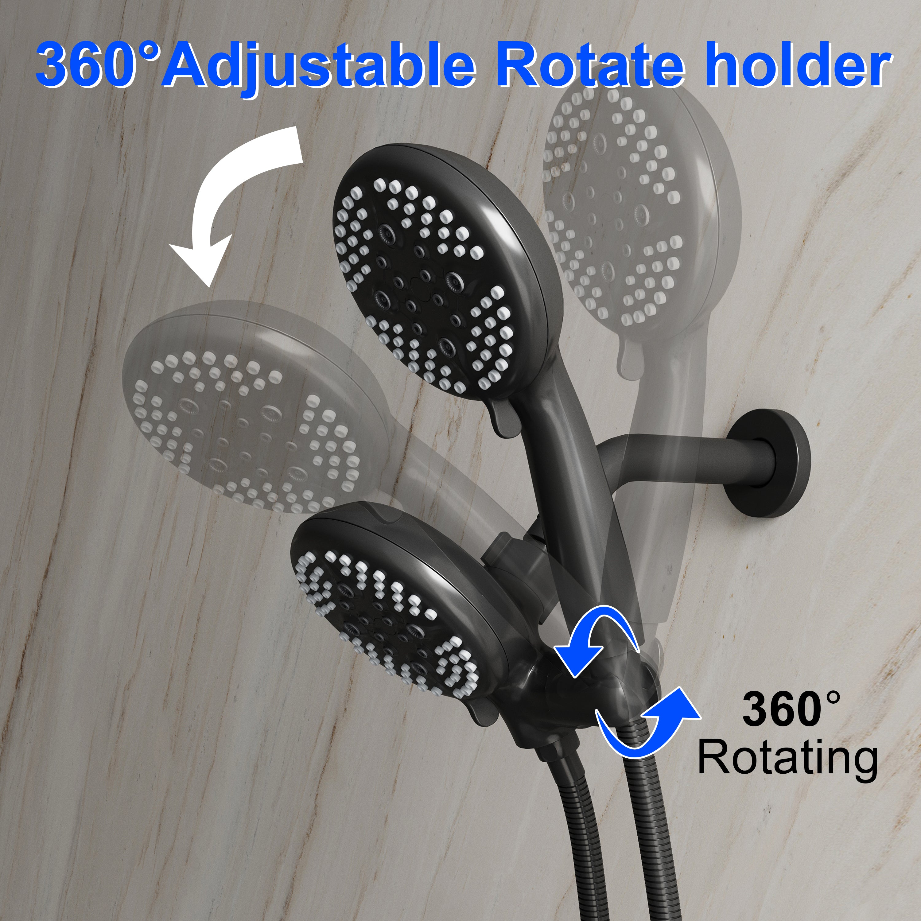 Shower System with 5-Function Handheld & Rainfall Shower Head, High-Flow Tub Spout, cUPC Certified Cartridge, 2.5GPM