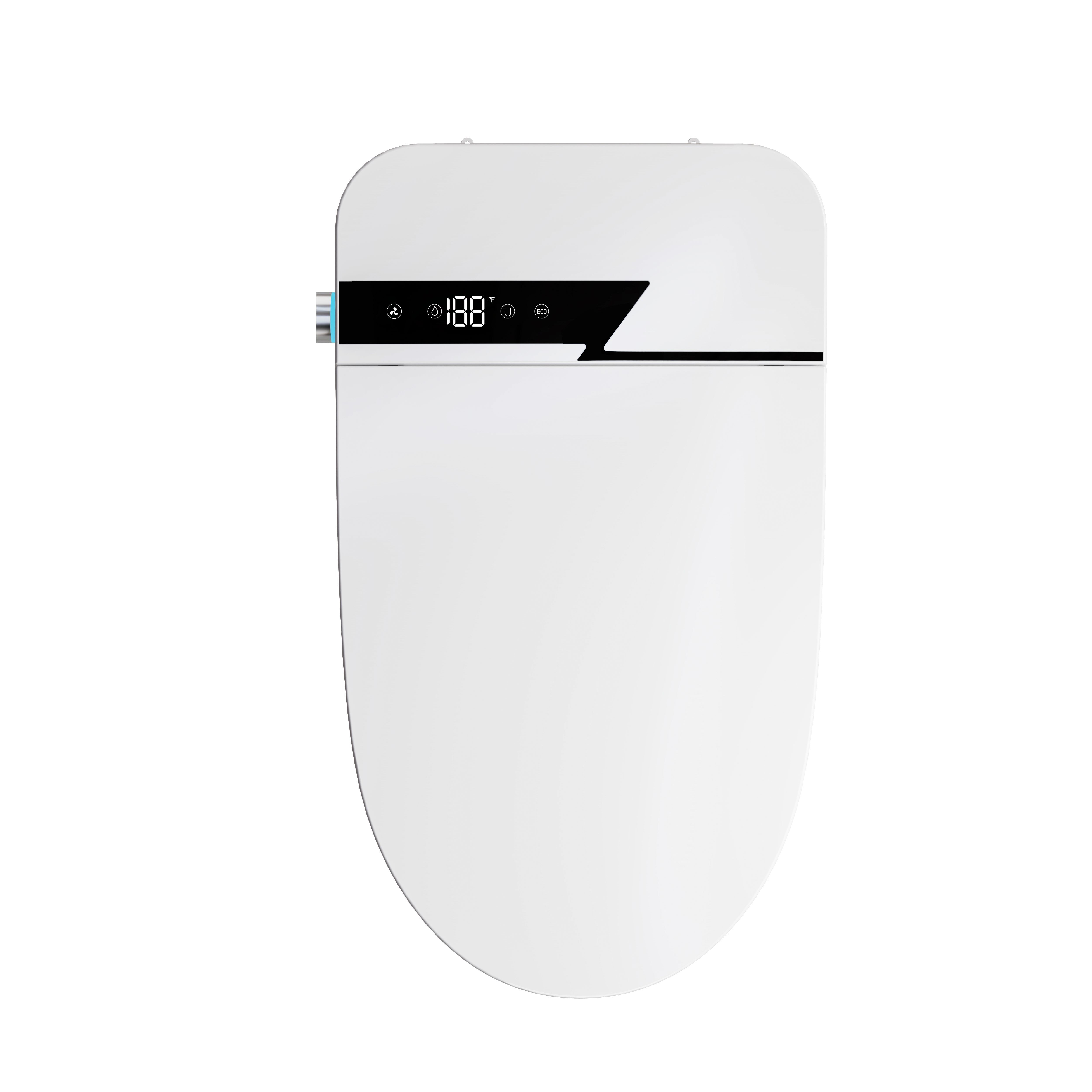 Smart Bidet Toilet with One-Click Knob, Foot Sensor Function, Auto Flush, LED Display in White