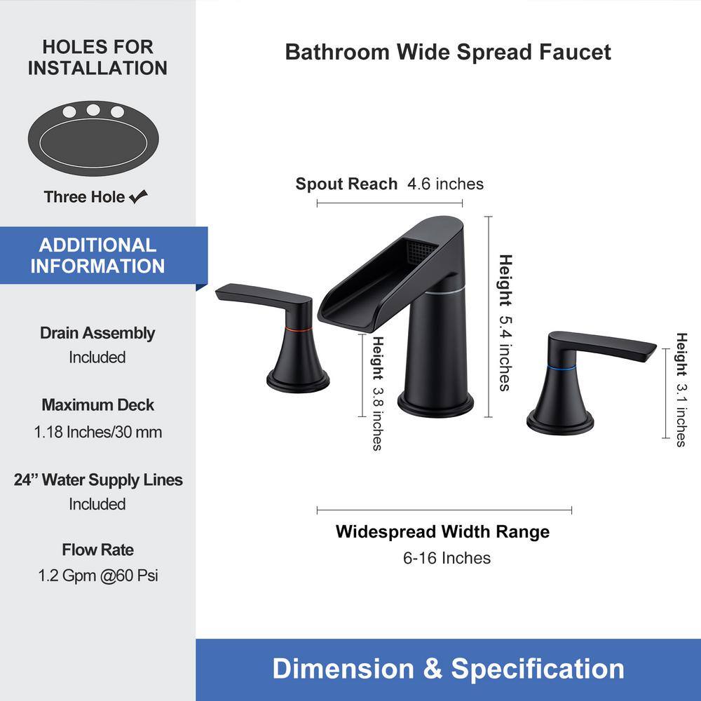Contemporary 2-Handle Bathroom Faucet with Drain Kit