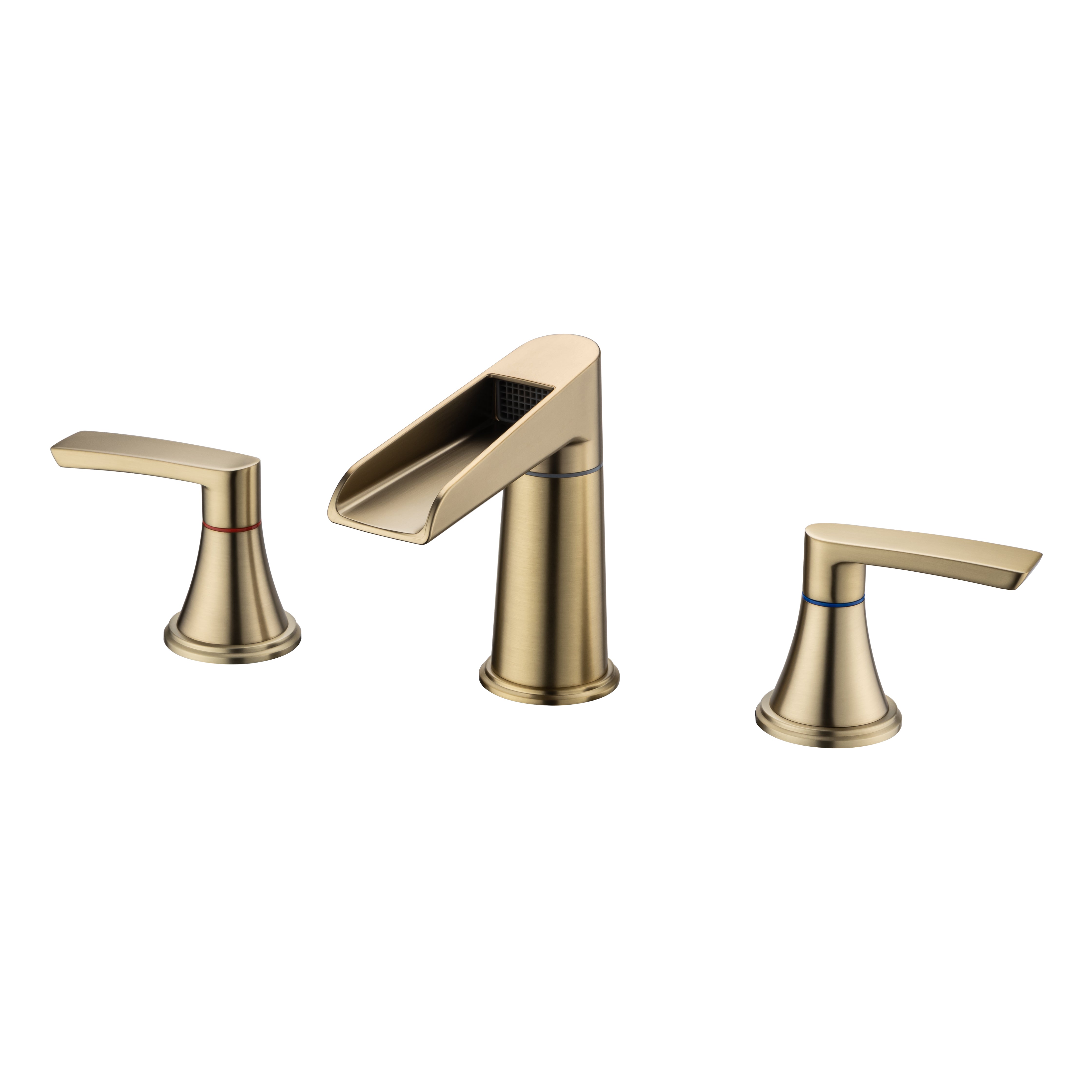 Waterfall Bathroom Faucet Contemporary 2-Handle Bathroom Faucet with Drain Kit