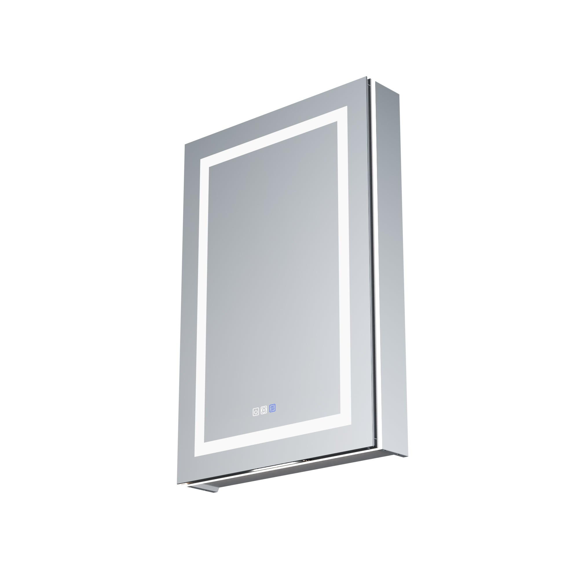 2-Pack 24 in. x 36 in. Recessed/Surface Mount Medicine Cabinet with 5X Magnifier Mirror and Night Light(Left+Right)