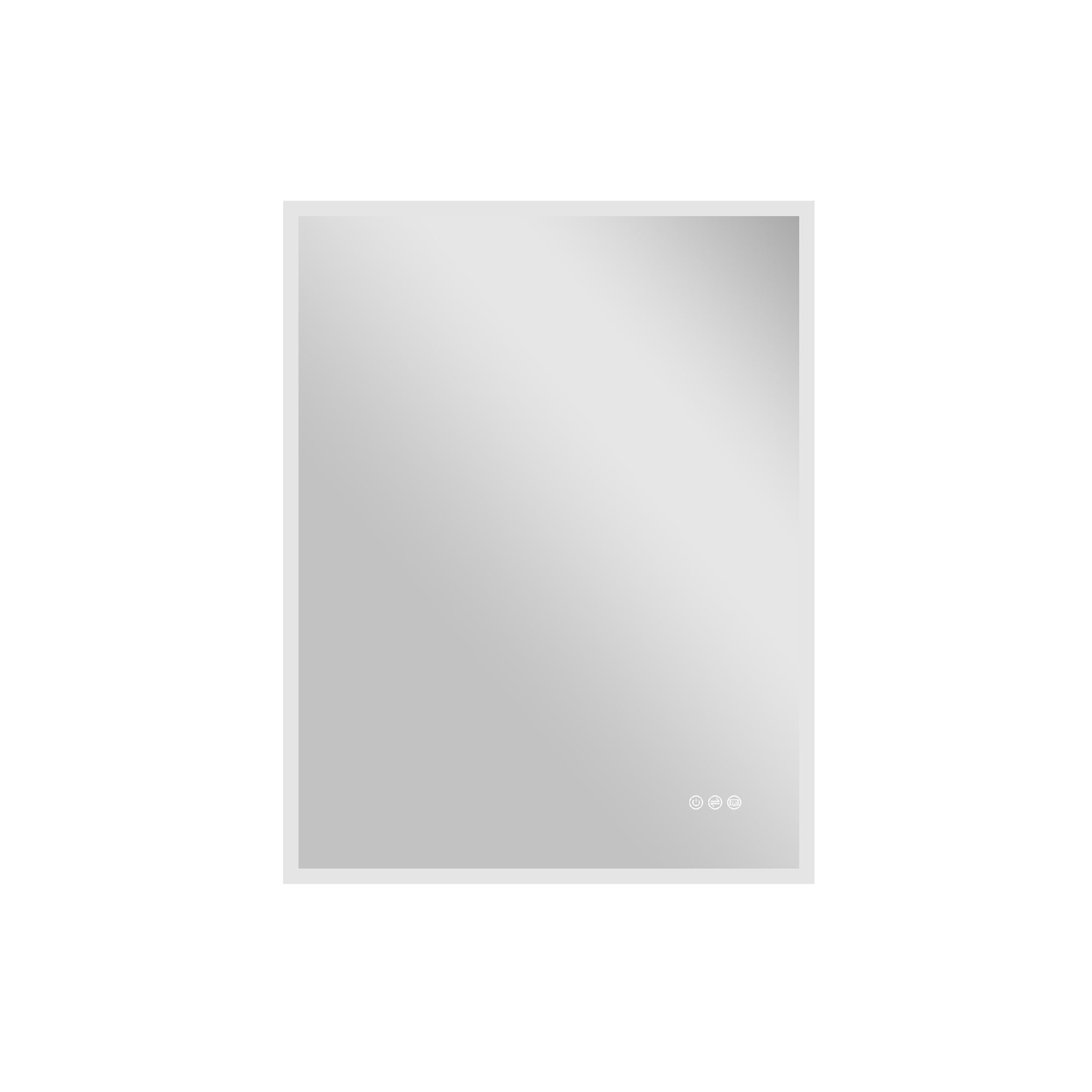 28 in. W x 36 in. H Frameless LED Frontlit & Backlit Bathroom Vanity Mirror, Dimmable & Anti-Fog, Wall Mounted