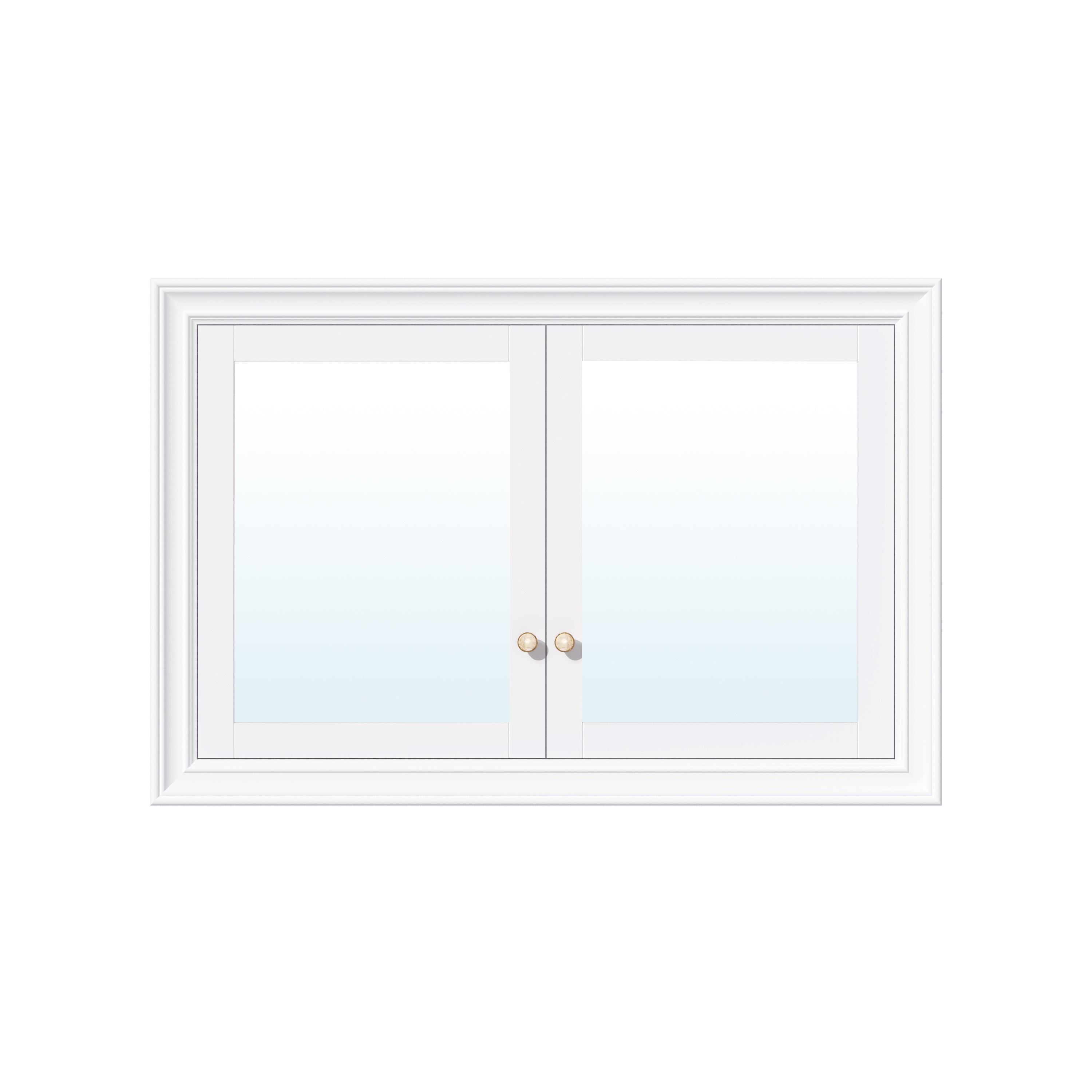 48 in.W x 32 in.H Recessed Bathroom Medicine Cabinet with Mirror in White