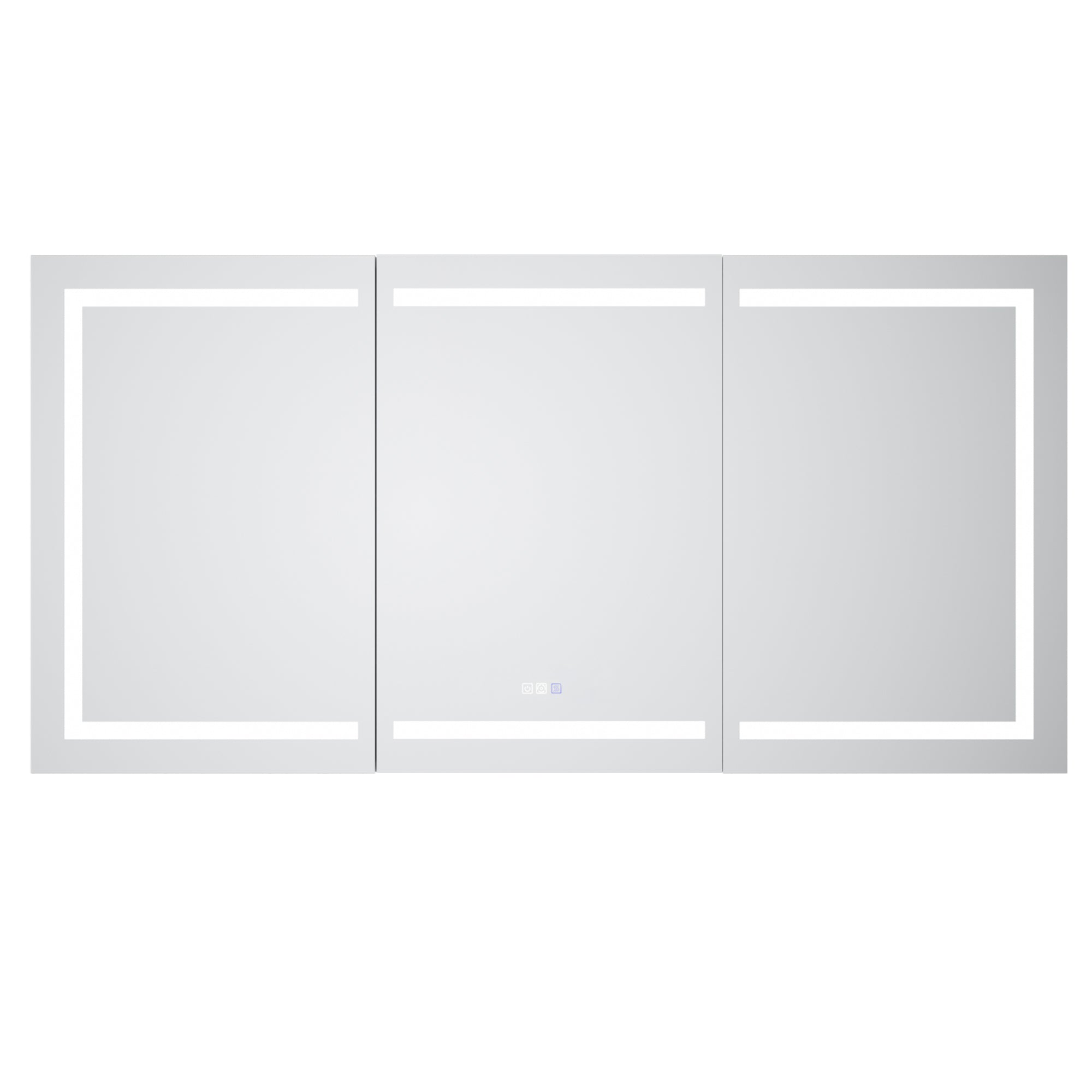 WELLFOR 72 in. x 36 in. Recessed/Surface Mount Right Medicine Cabinet with 5X Magnifier Mirror and Night Light