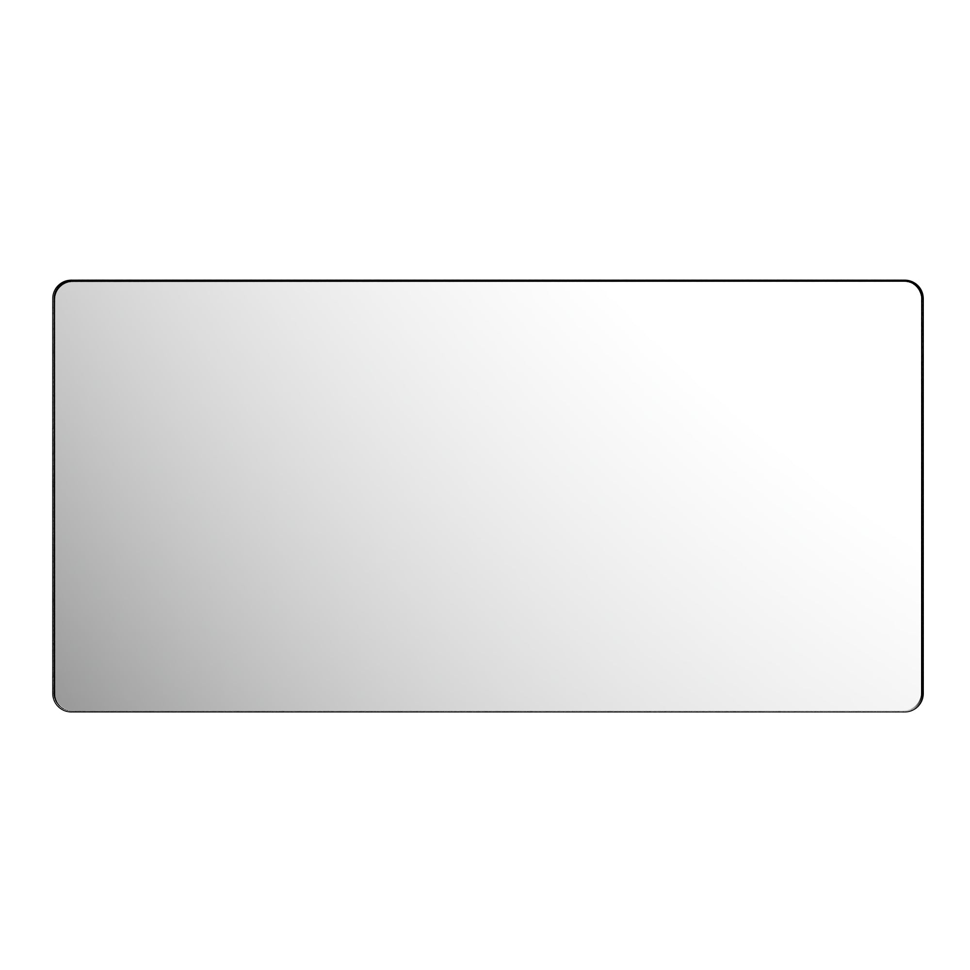 72 in. W x 36 in. H Black Bathroom Wall Mirror, Minimalist Aluminum Framed Vanity Mirror (Vertical/Horizontal)