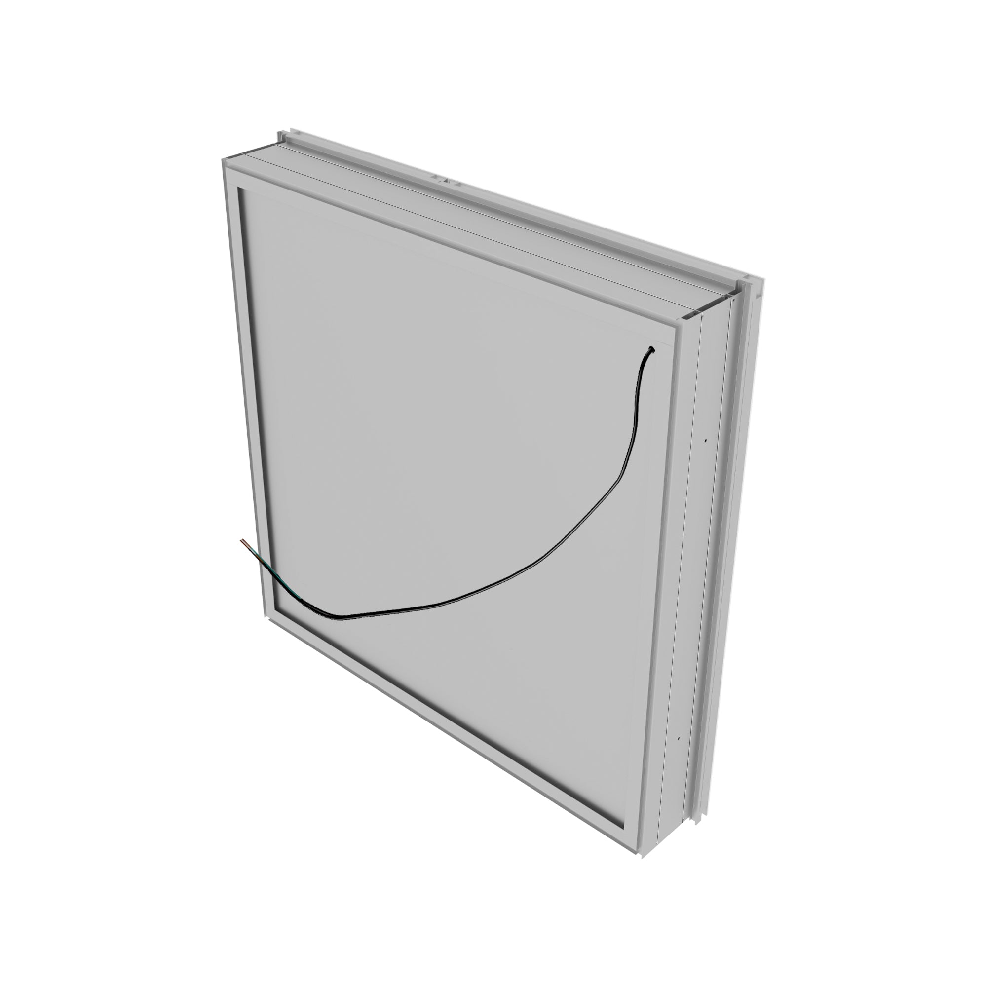 30 in. x 30 in. Recessed/Surface Mount Medicine Cabinet with Mirror and LED Light, All-Plastic Cabinet Body