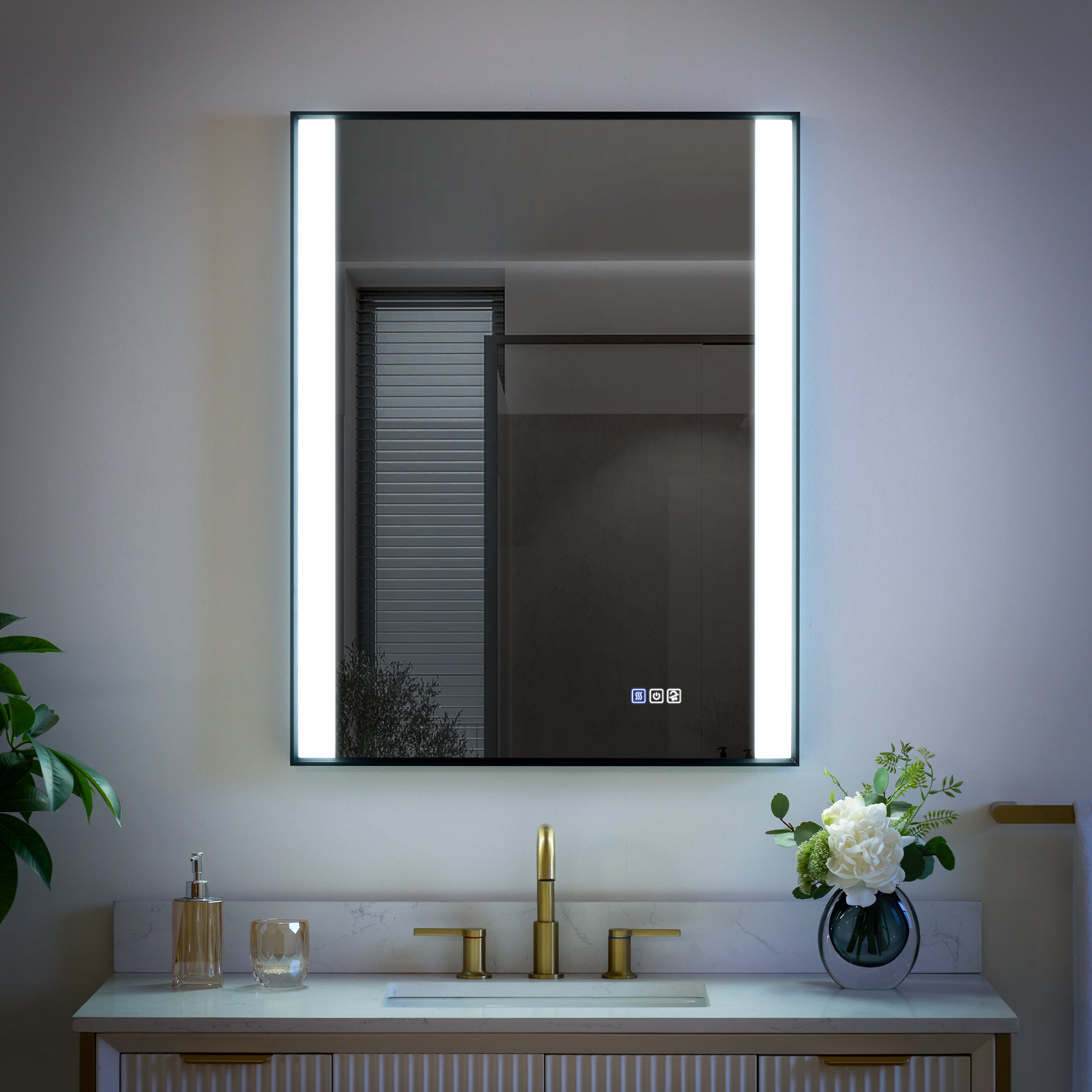 28 in. x 36 in. LED Light Bathroom Mirror with Anti-Fog Function
