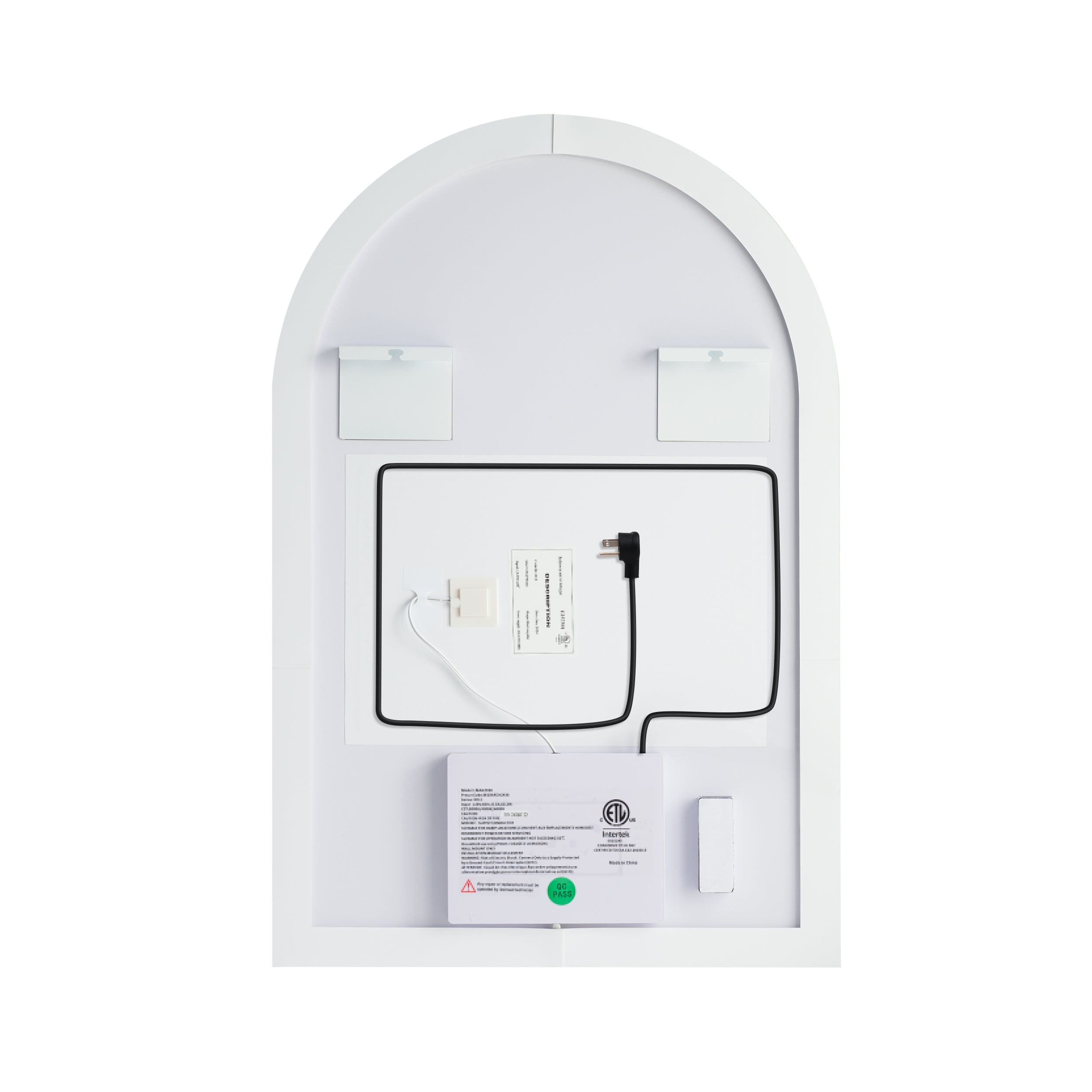 24x36 Inch Frameless LED Bathroom Vanity Mirror Arched Top-Dimmable, Anti-Fog, Wall-Mounted