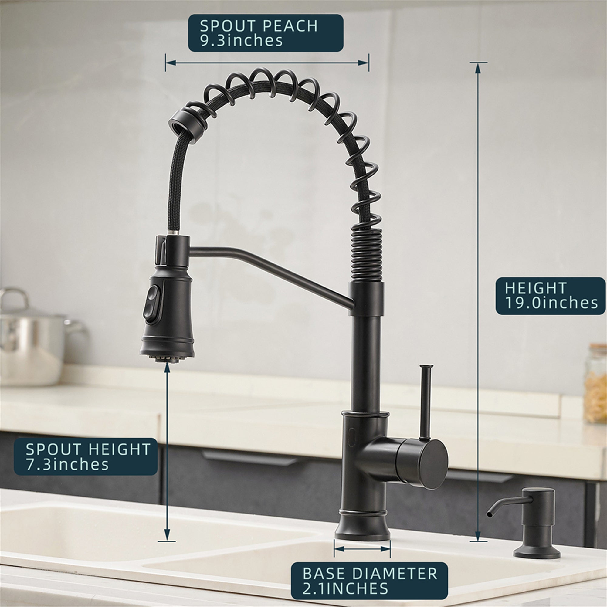 Single Handle Touchless Gooseneck Pull Down Sprayer Kitchen Faucet with Dual Function