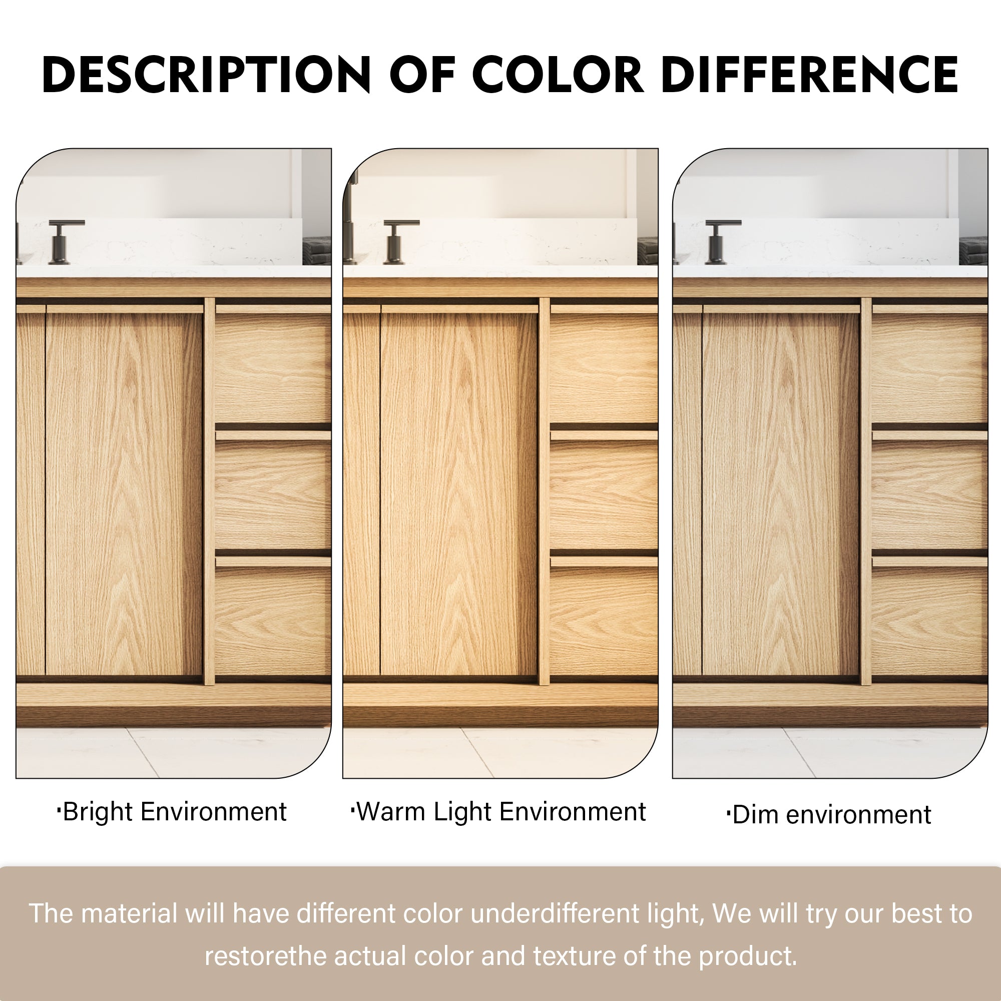84 Inch Oak Soild Wood Bathroom Vanity with Double Undermount Sinks, 9 Dovetail-constructed Drawers and 4 Soft-close Doors
