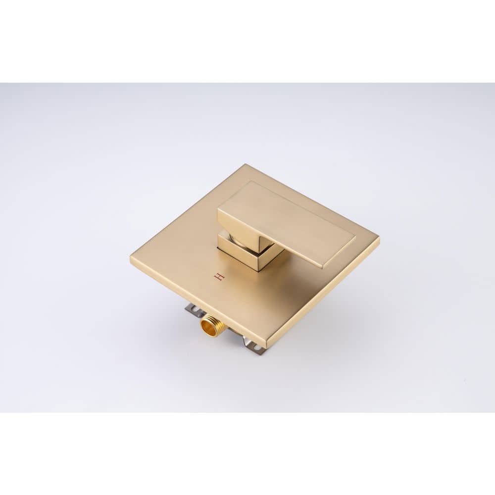 Wall Mounted 10 in. Rain Shower Head Faucet with Valve