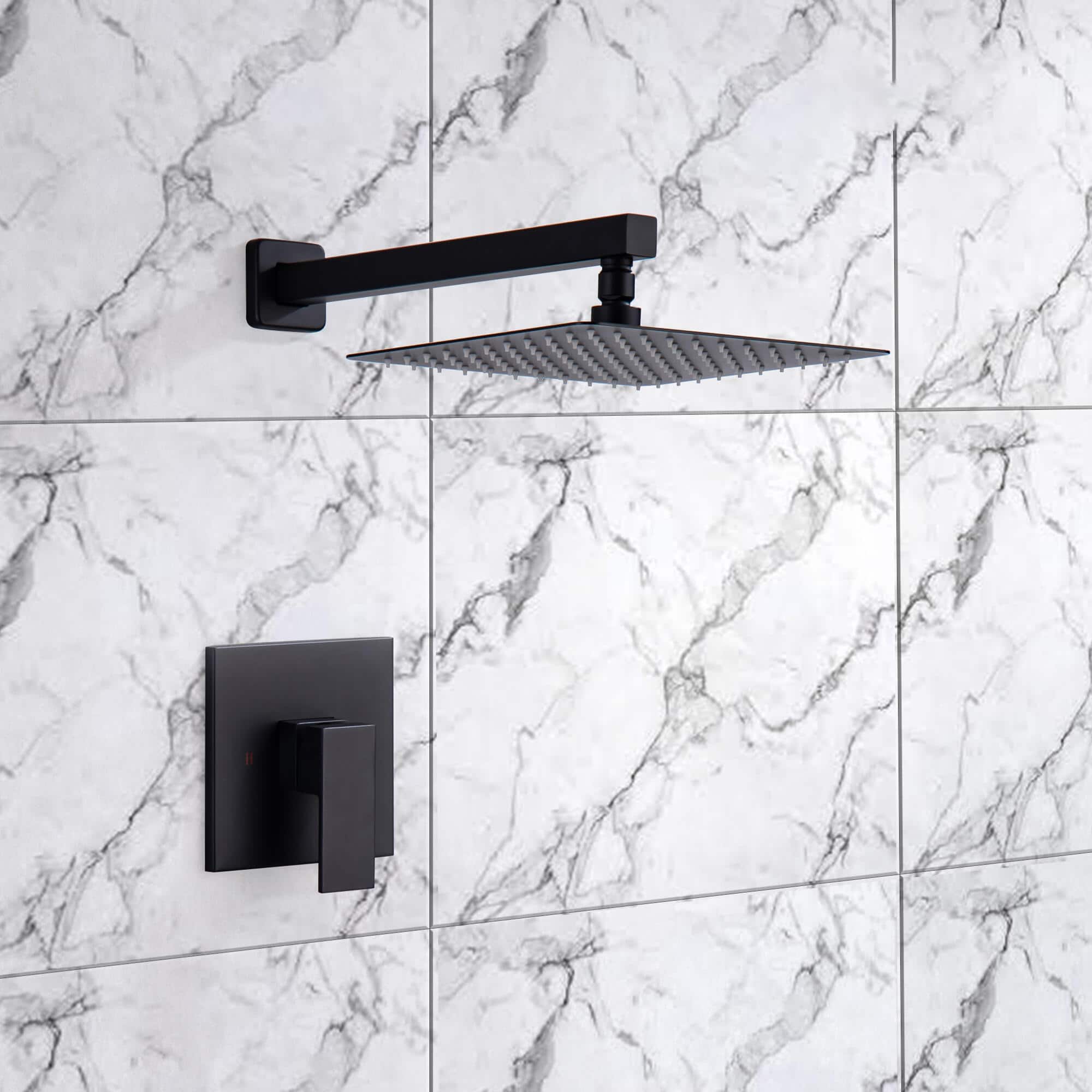Wall Mounted 10 in. Rain Shower Head Faucet with Valve
