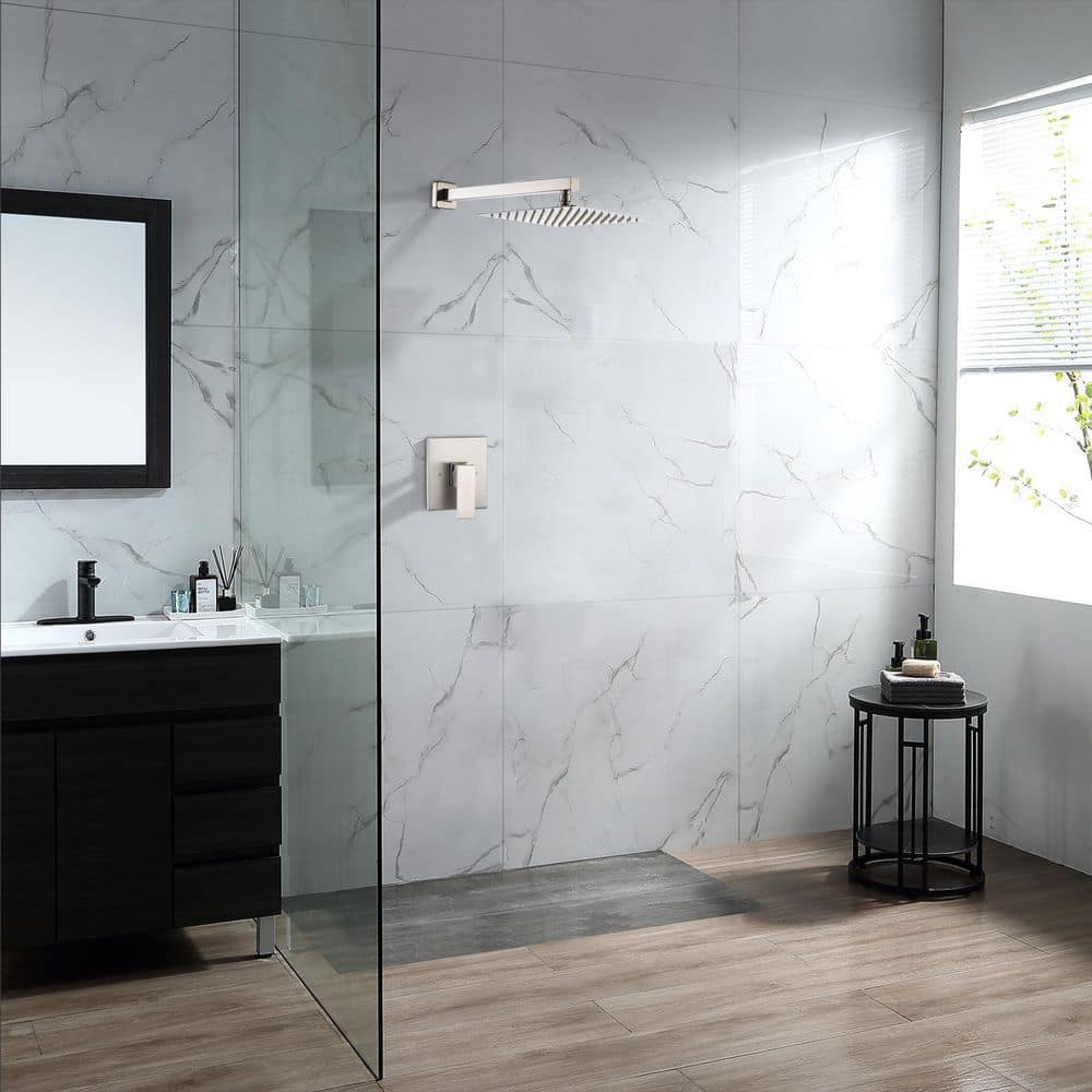 Wall Mounted 10 in. Rain Shower Head Faucet with Valve