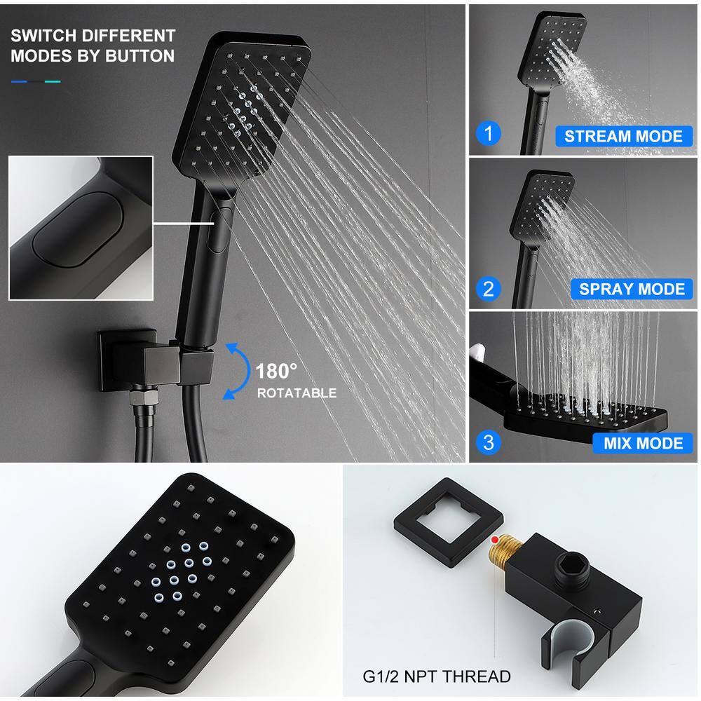 matte black shower system