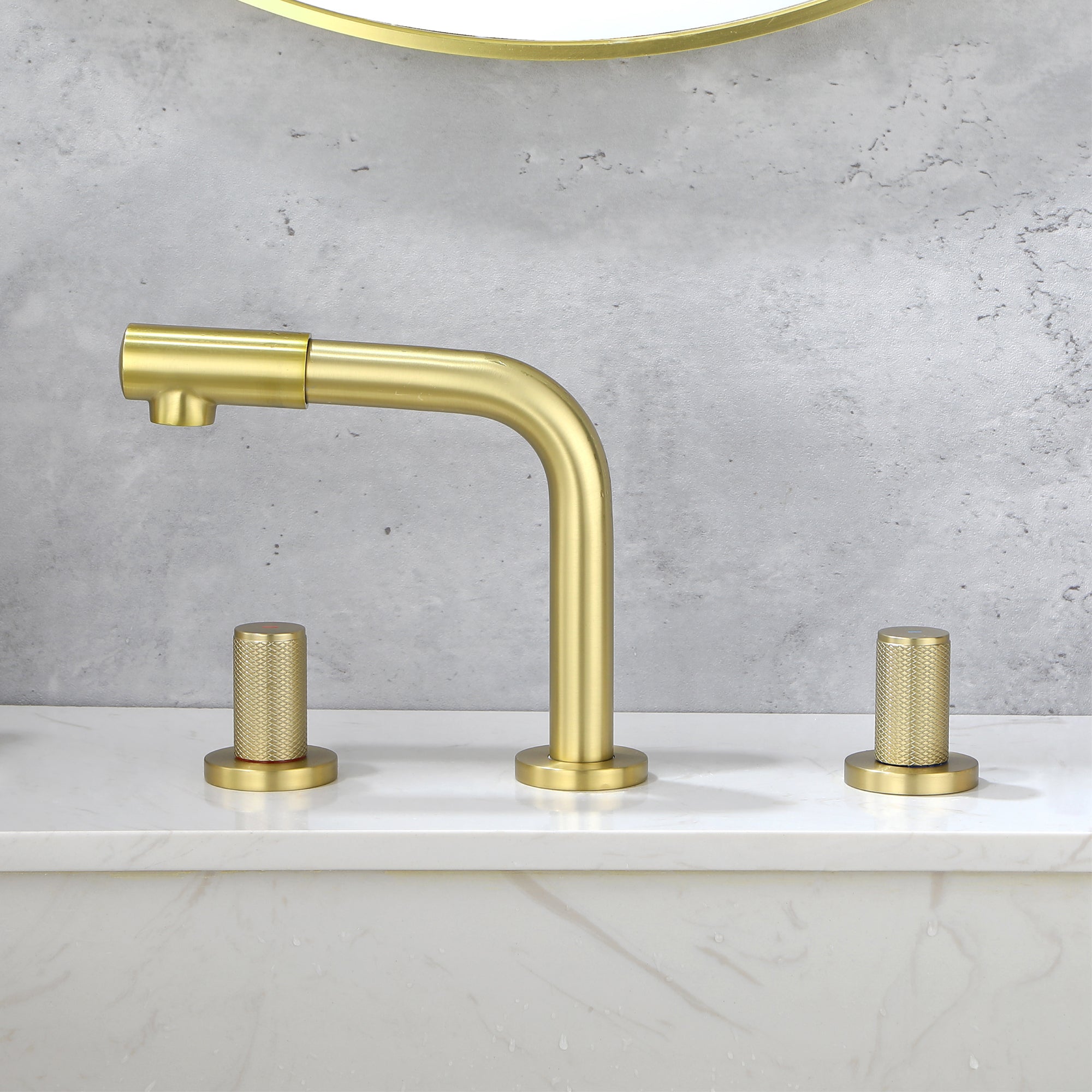 brushed gold bathroom faucet