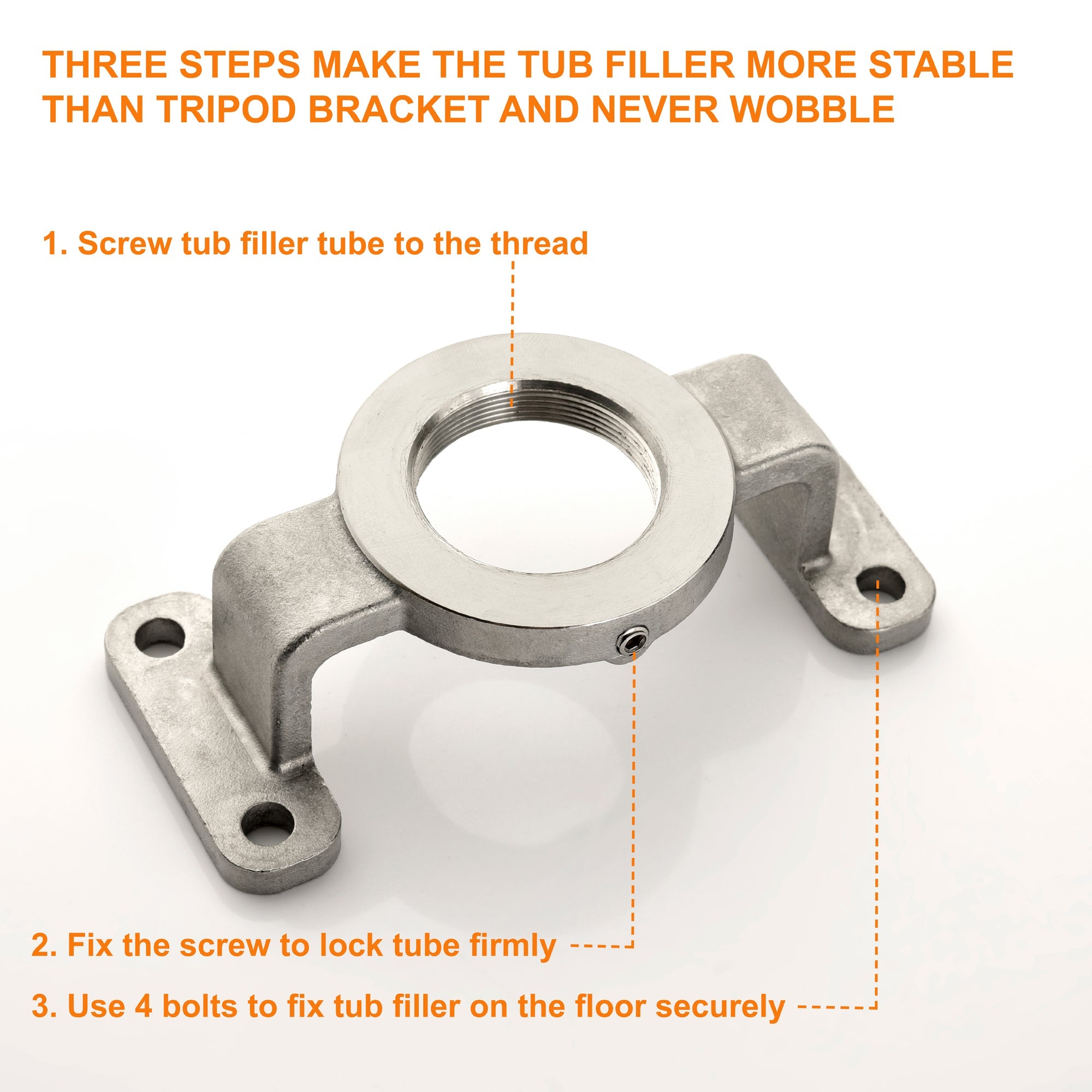 Double-Handle Floor Freestanding Bathroom Tub Faucets with Hand Shower