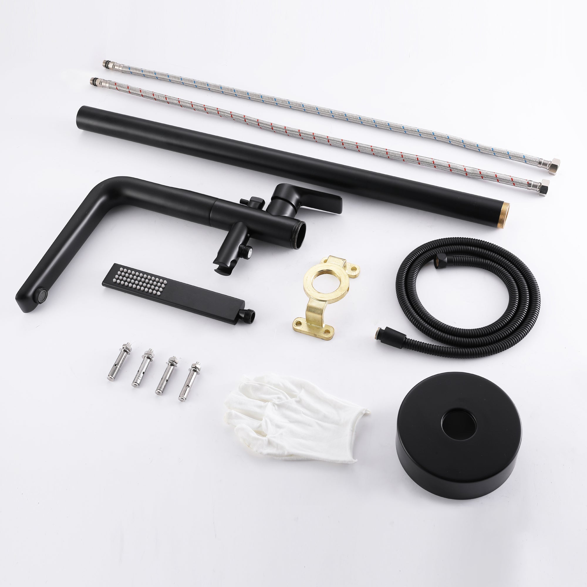 Rotatable Single Handle Freestanding Bathtub Mounted Faucet with Hand Shower